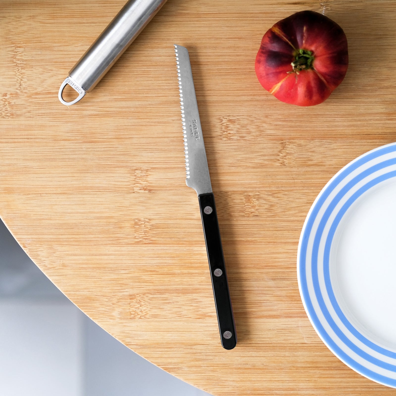 Bistrot Vintage Solid, Schwarz - Tomatenmesser