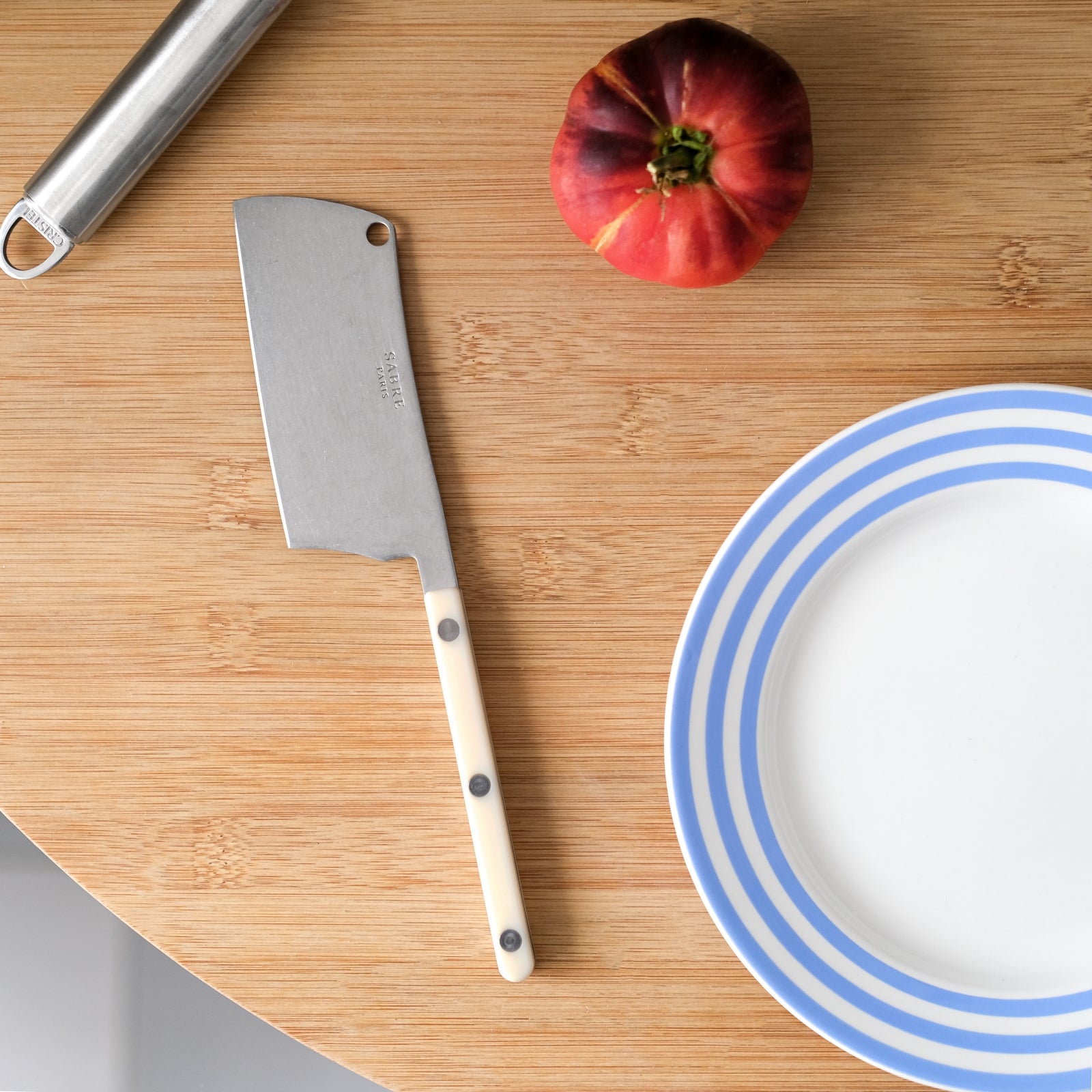 Bistrot Vintage Uni, Ivoire - Couperet à fromage