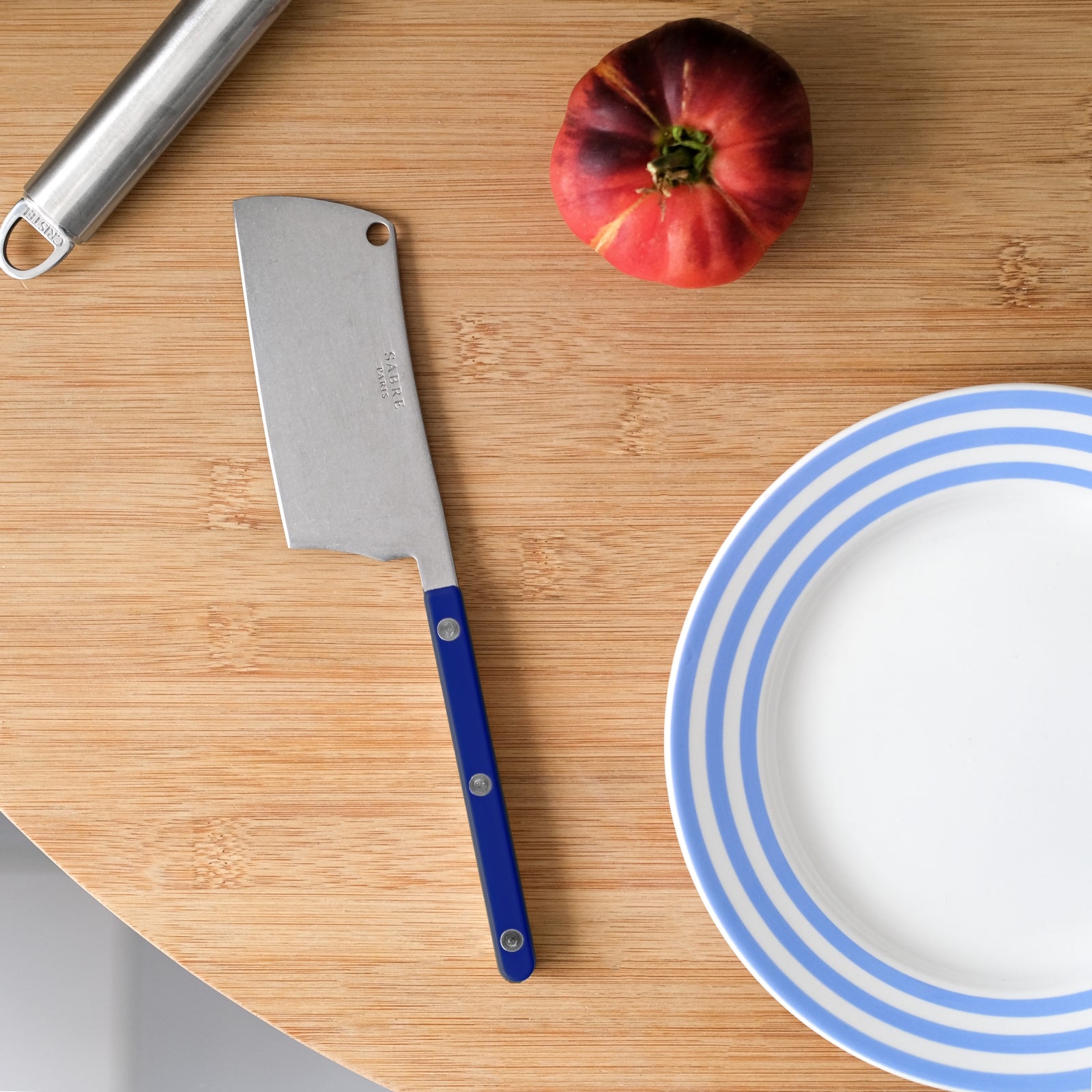 Bistrot Vintage Effen, Marineblauw - kaasbijl