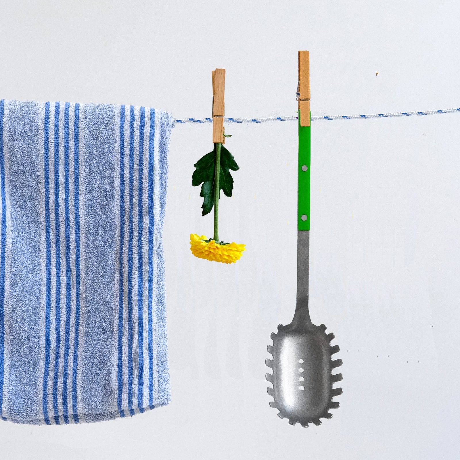 Bistrot Vintage Uni, Vert jardin - Cuillère à spaghetti