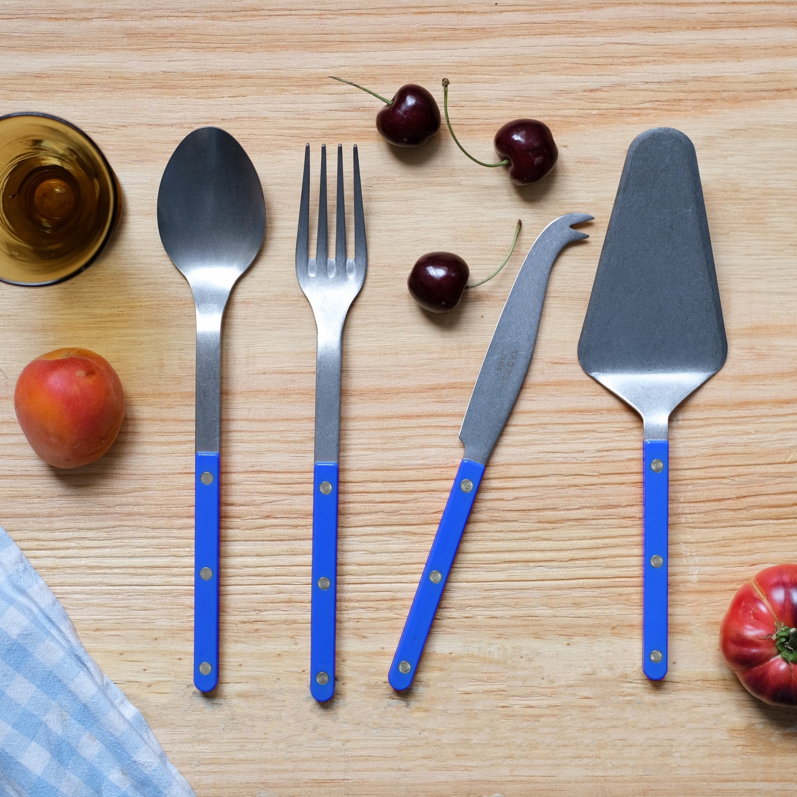 Bistrot Vintage Uni, Bleu outremer