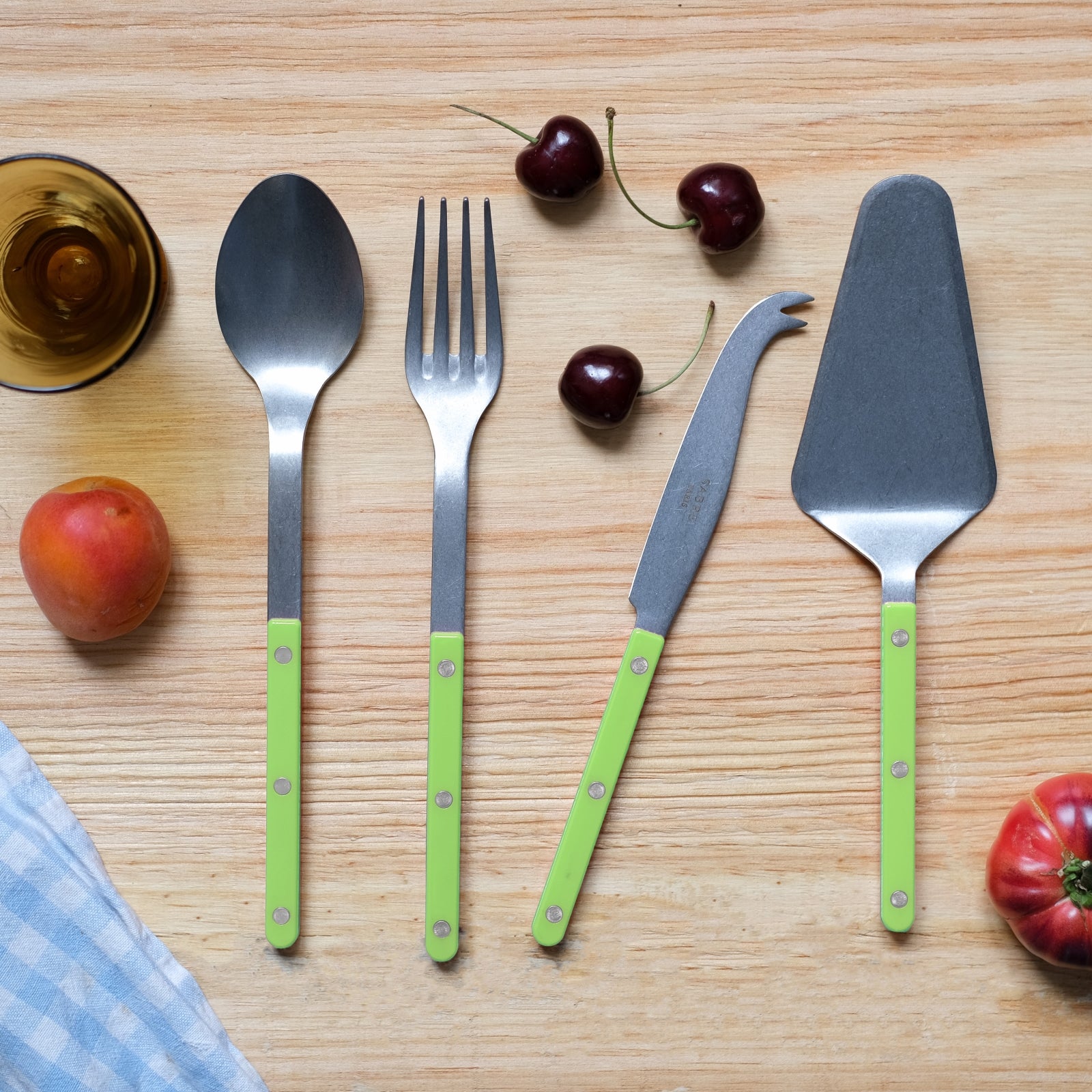 Bistrot Vintage Effen, Limoen - set Les Essentiels Bistrot - geheel van 4 serveersets