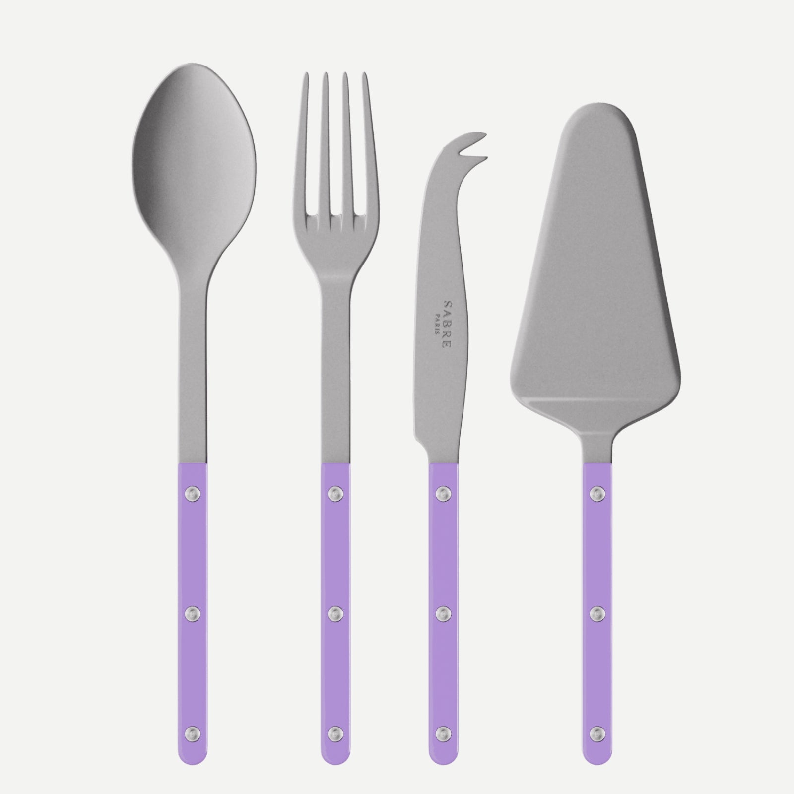Bistrot Vintage Uni, Mauve - Set Les Essentiels Bistrot - ensemble de 4 couverts de service