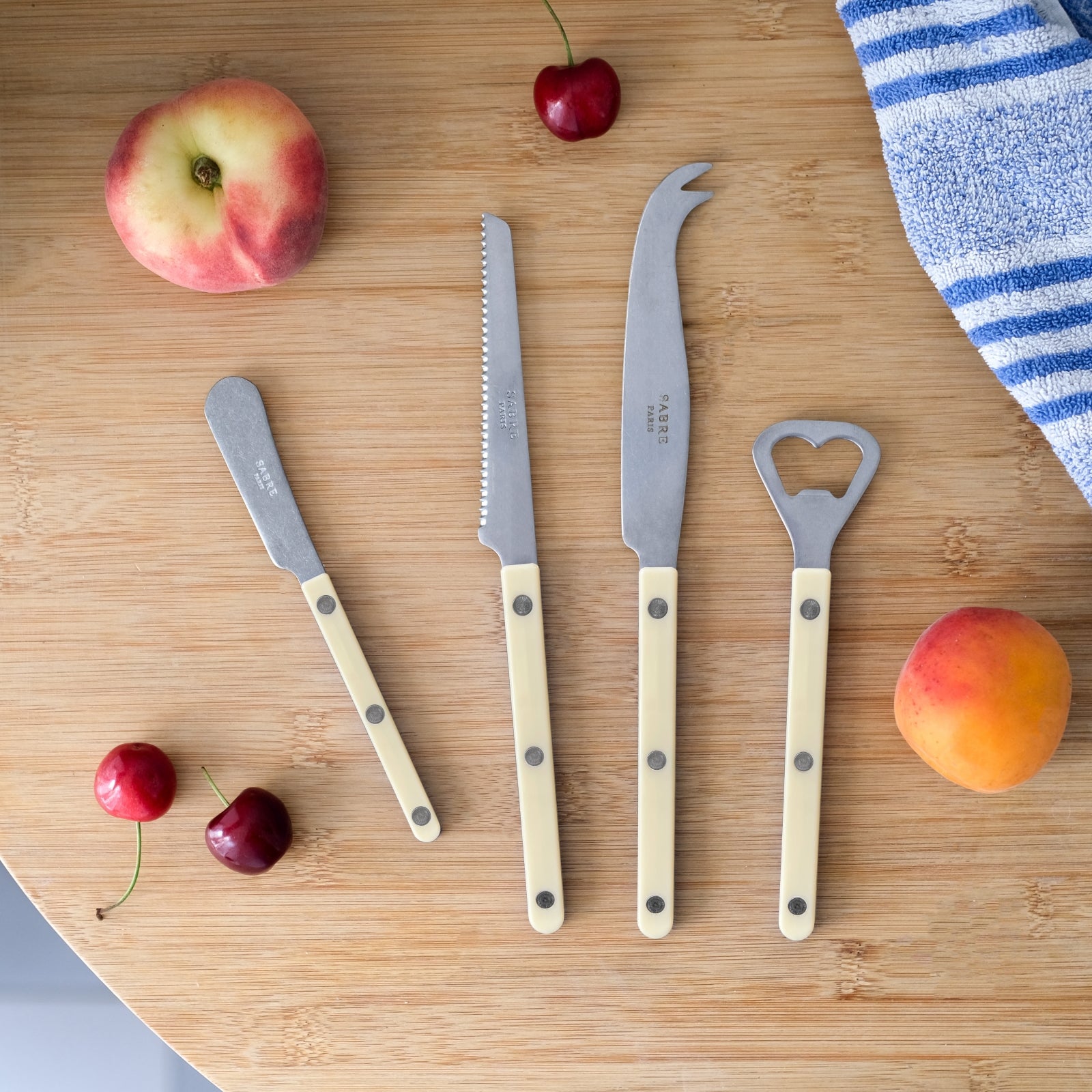Bistrot Vintage Uni, Ivoire - Set apéro Bistrot