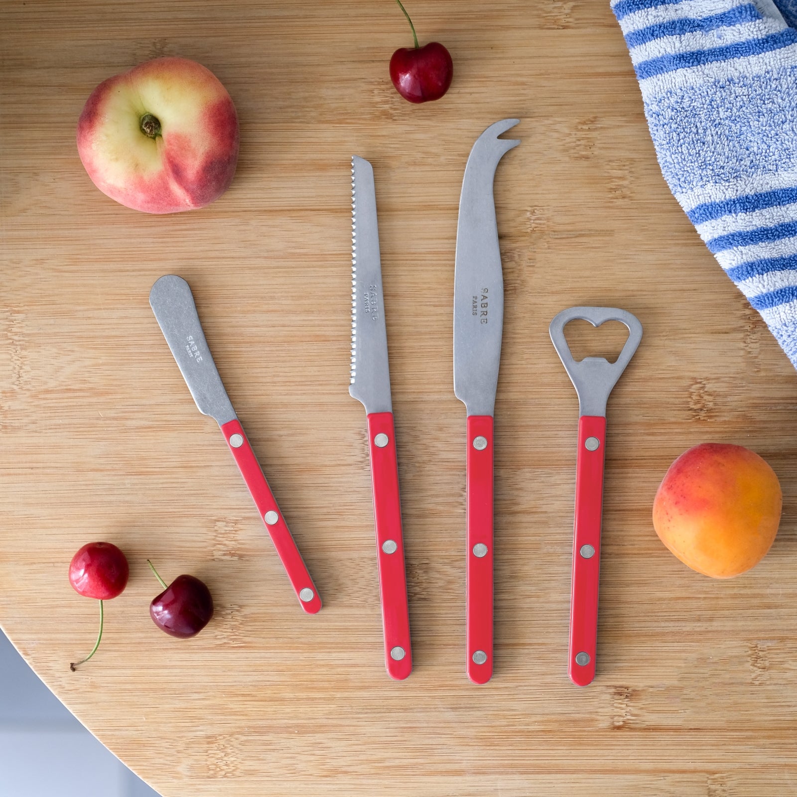 Bistrot Vintage Uni, Rouge - Set apéro Bistrot