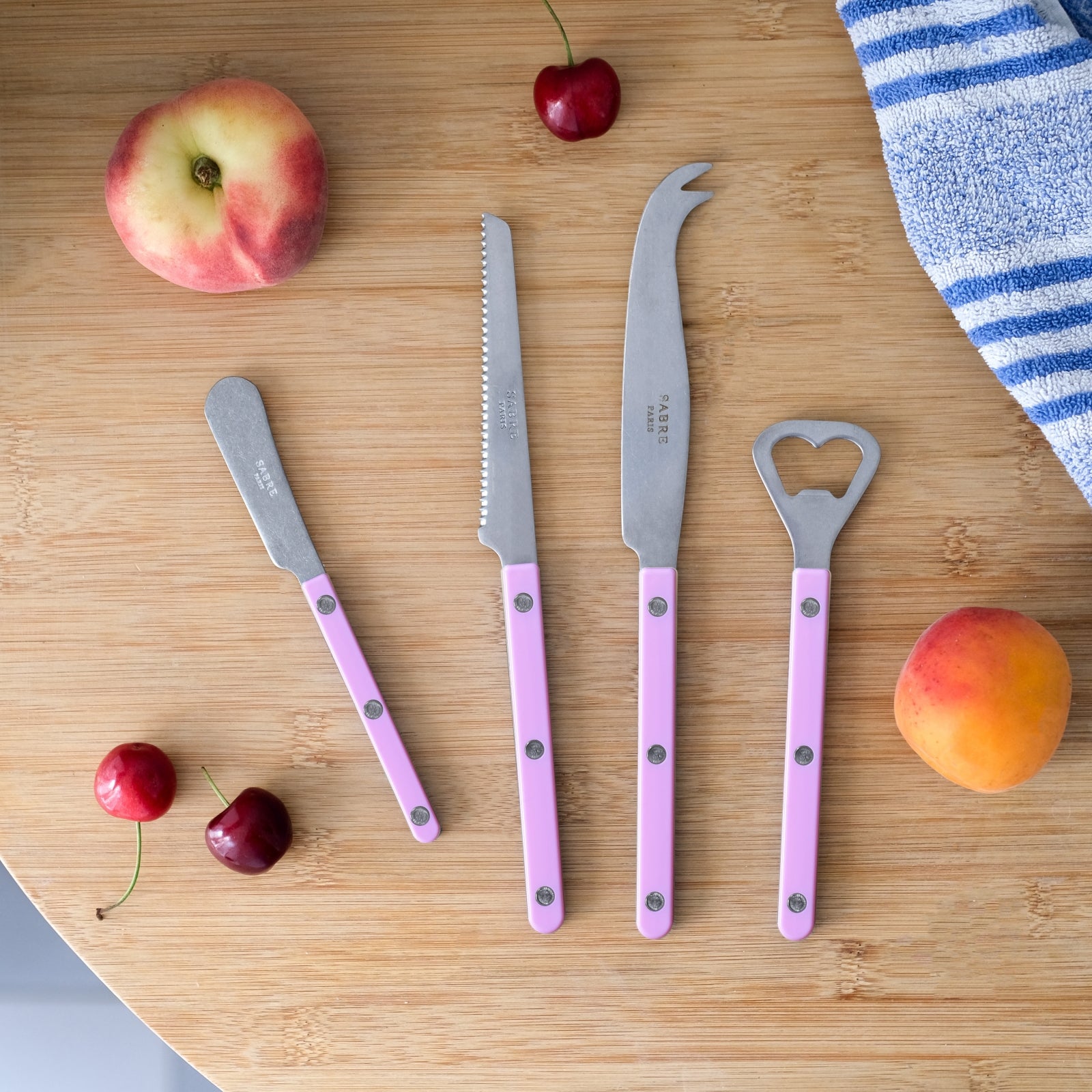 Bistrot Vintage Solid, Rosa - Aperitif-Set Bistrot