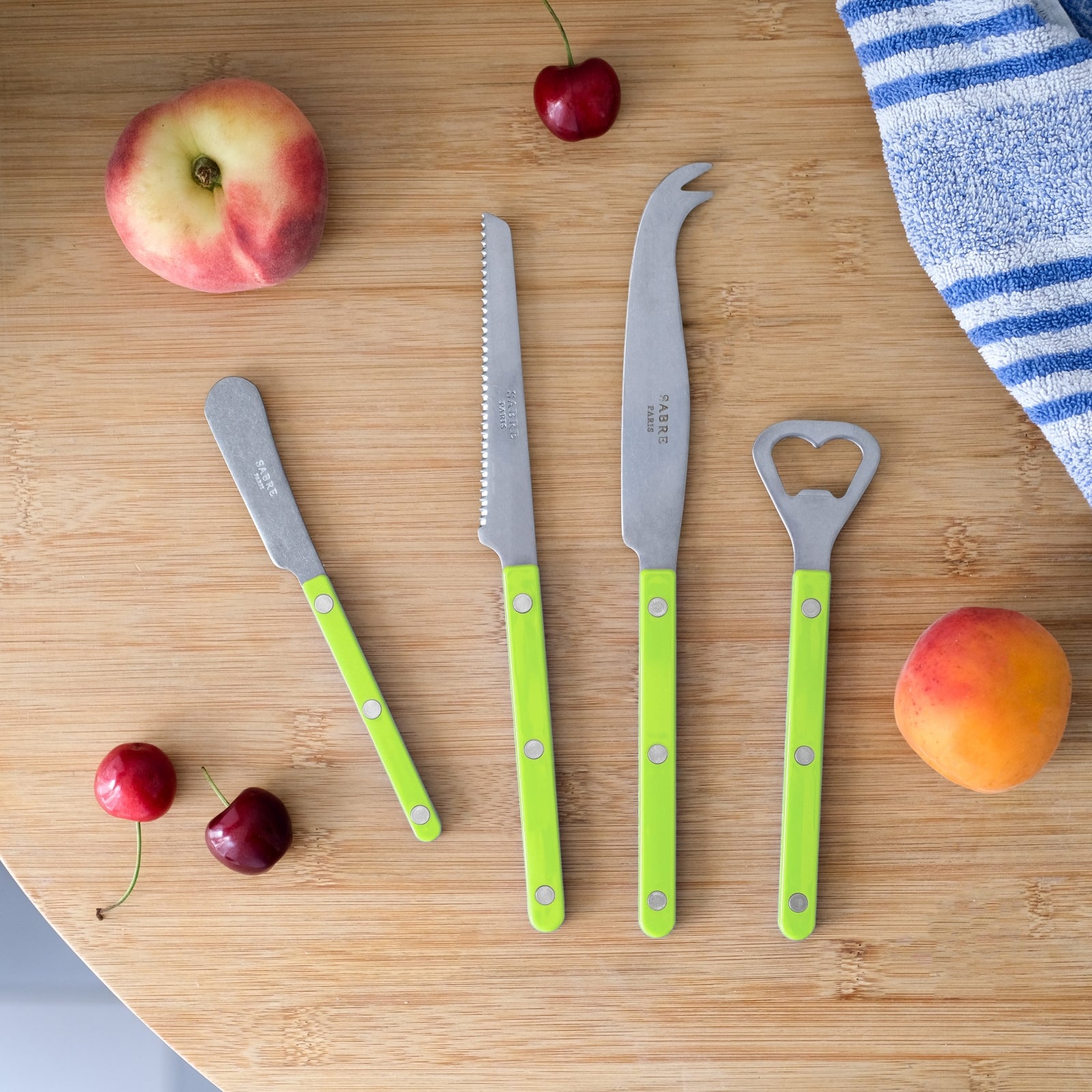 Bistrot Vintage Solid, Lime - Bistrot aperitif set