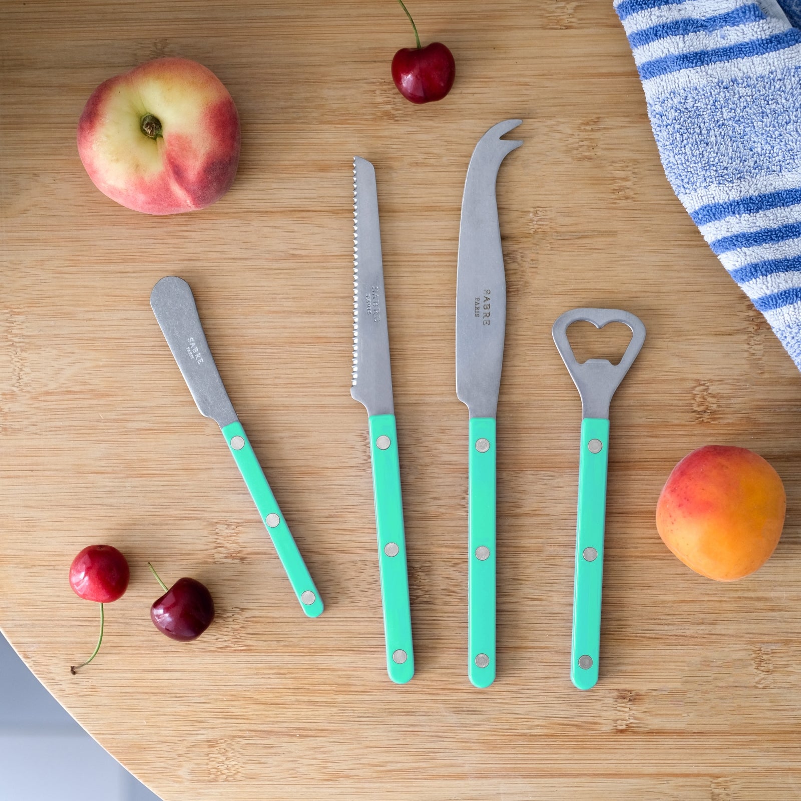 Bistrot Vintage Uni, Vert pastel - Set apéro Bistrot