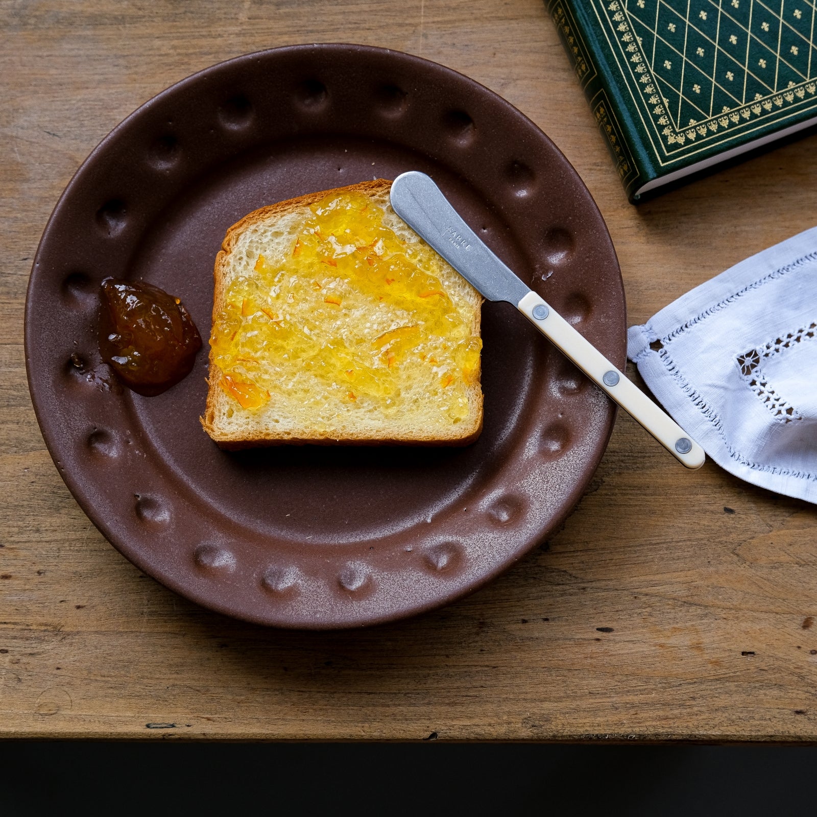 Bistrot Vintage Uni, Ivoire - Coffret de 4 tartineurs