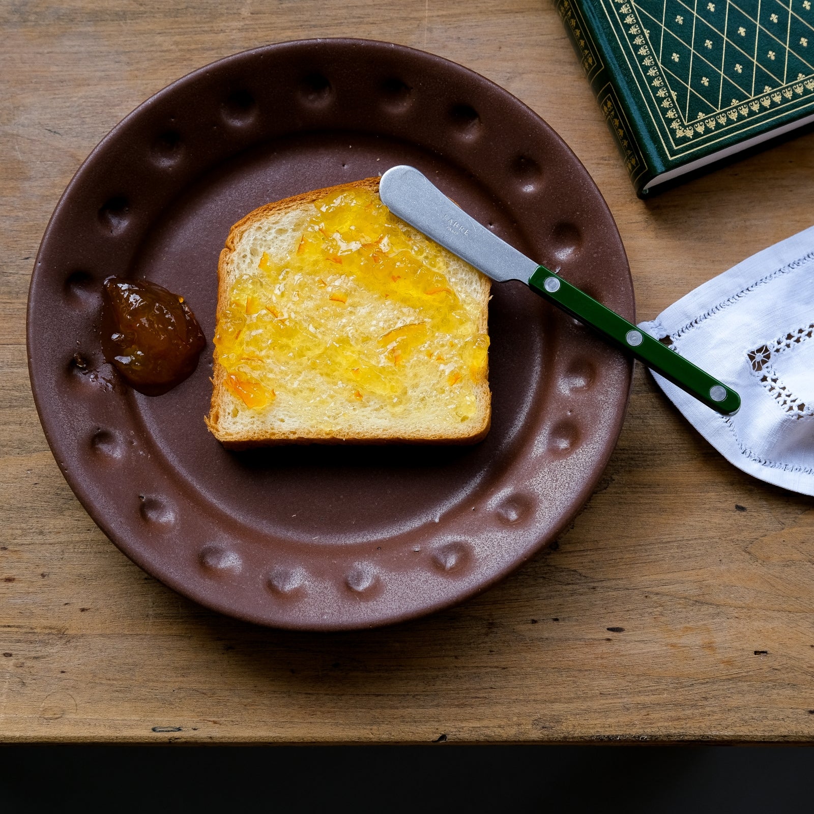 Bistrot Vintage Uni, Vert - Coffret de 4 tartineurs