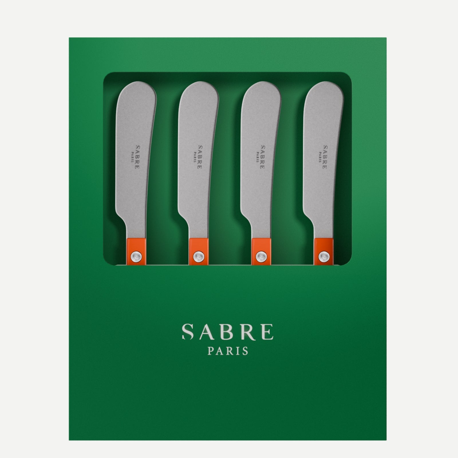 Bistrot Vintage Uni, Orange - Coffret de 4 tartineurs