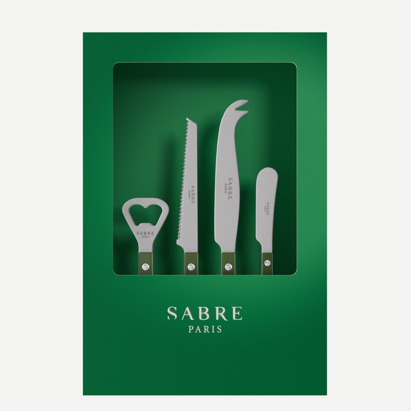 Bistrot Vintage Uni, Vert - Coffret Set Apéro