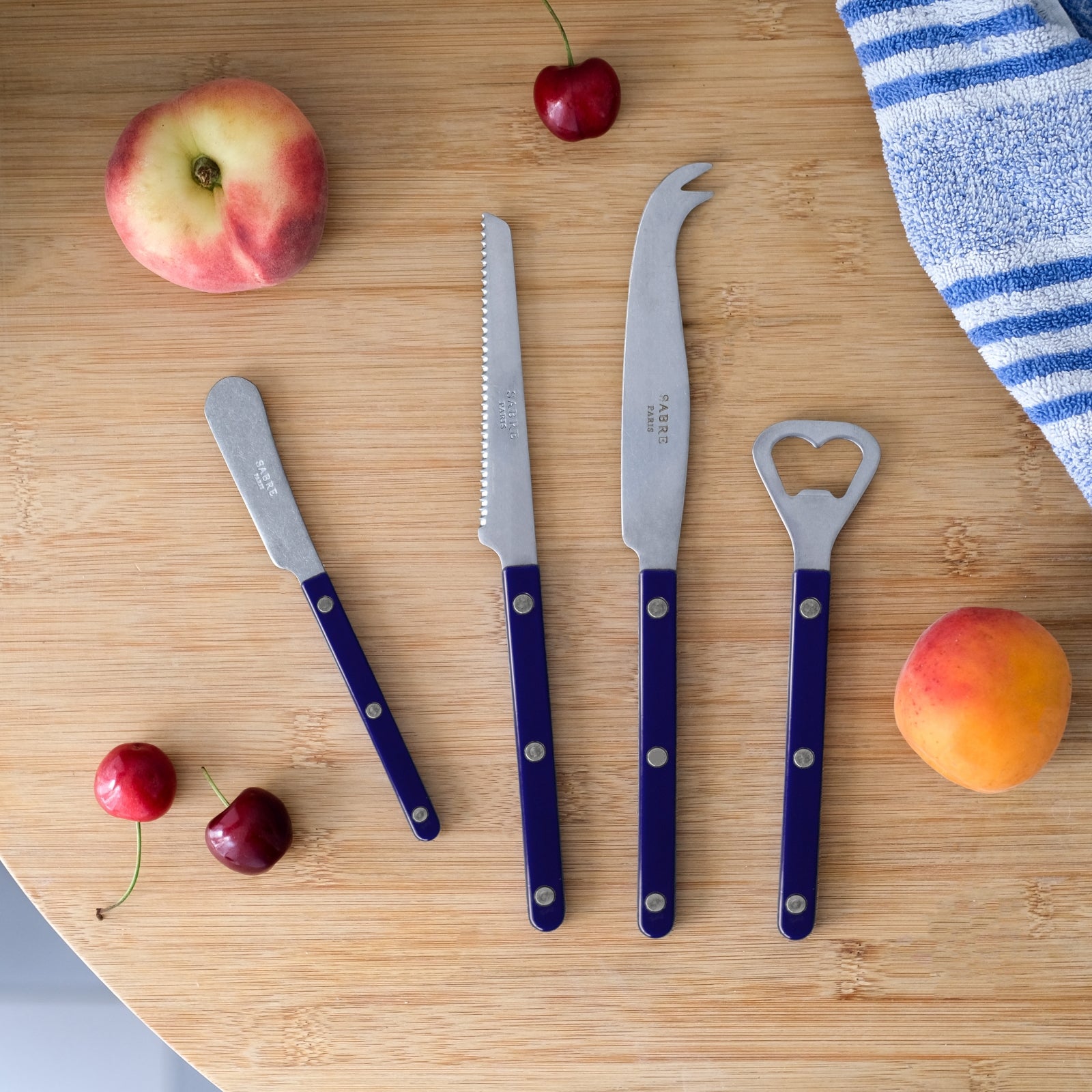 Bistrot Vintage Uni, Bleu marine - Coffret Set Apéro