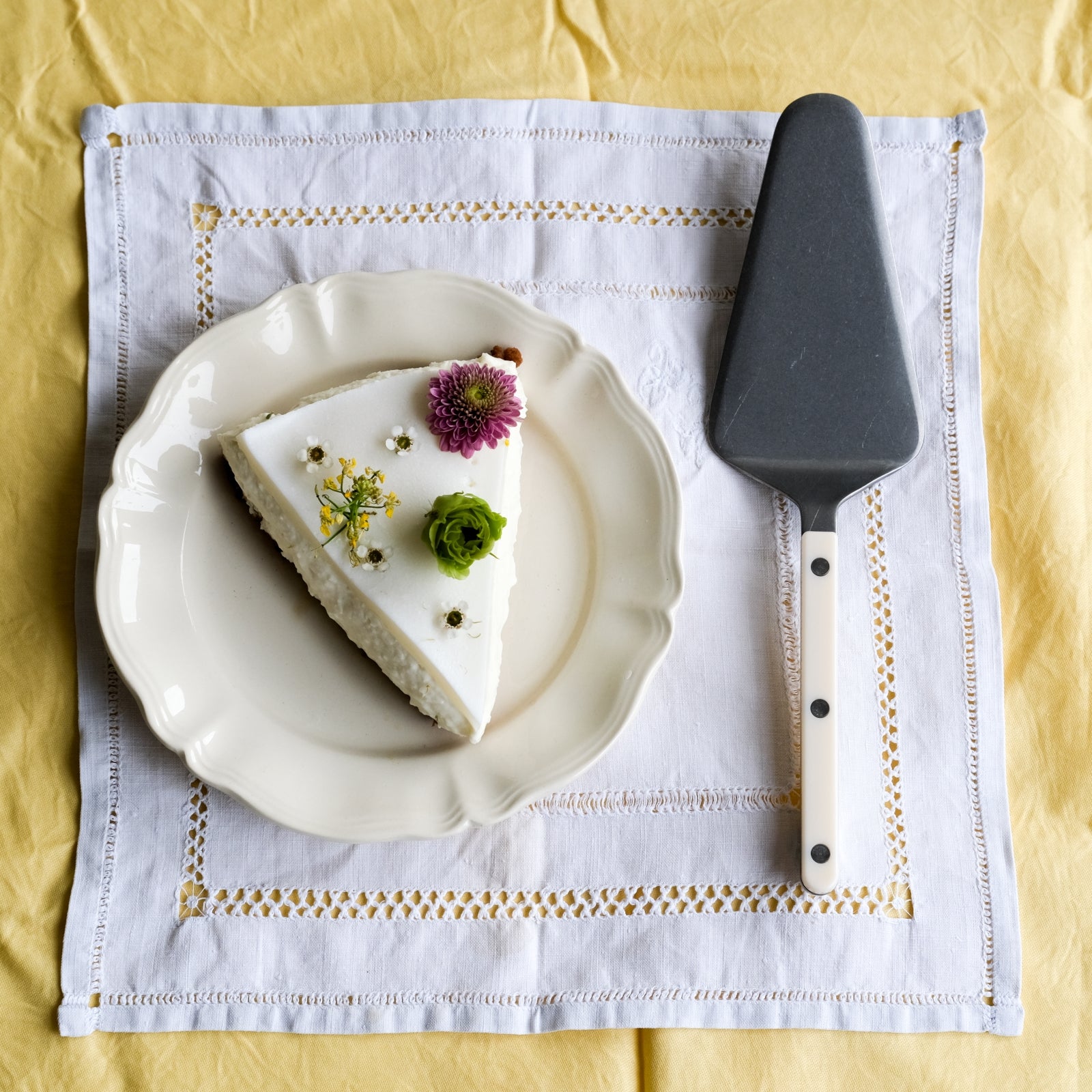 Bistrot Vintage Uni, Ivoire - Coffret de 2 pelles à tarte