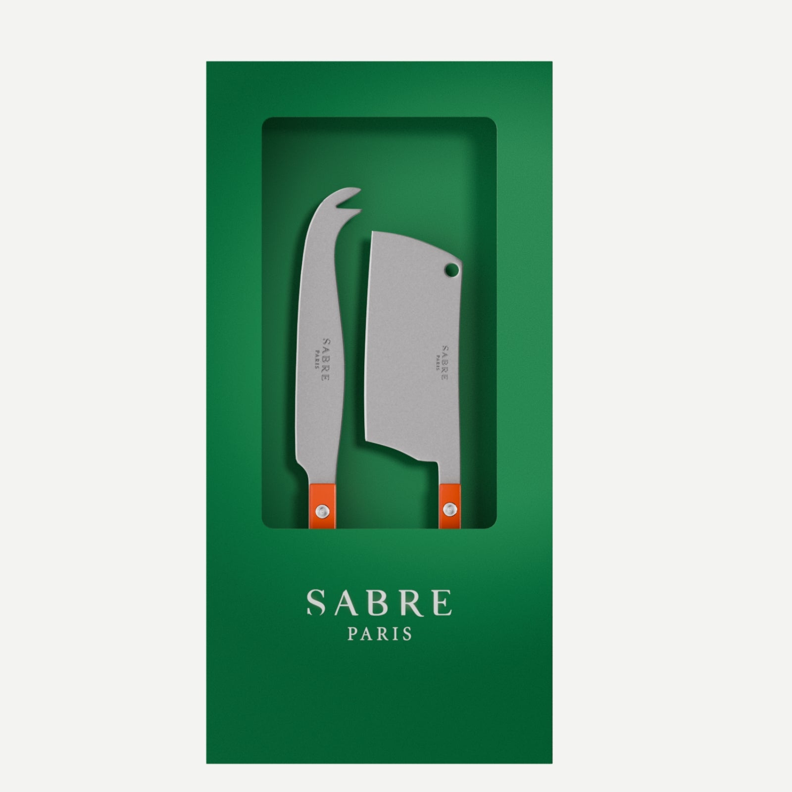 Bistrot Vintage Solid, Orange - Box of 2 cheese knives