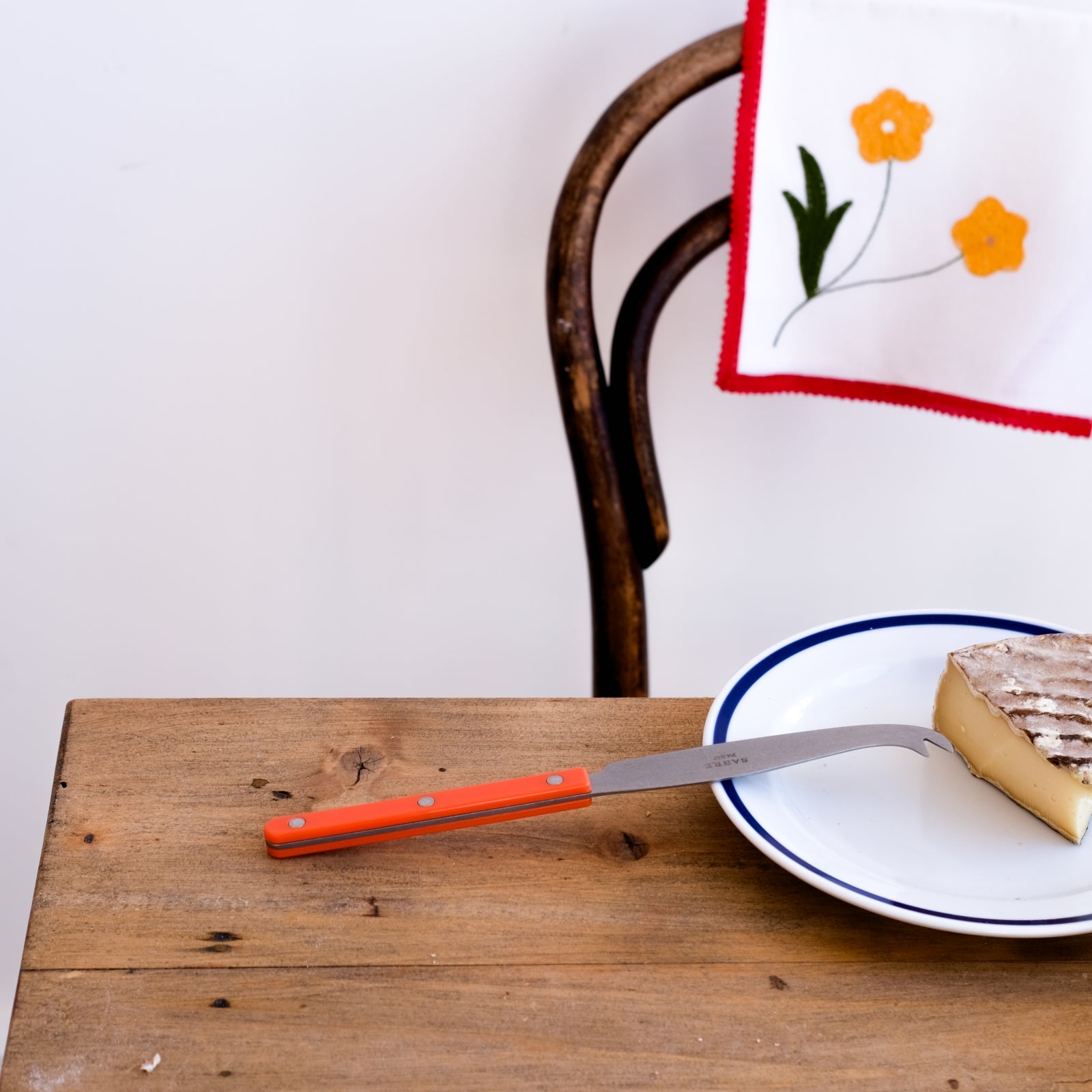 Bistrot Vintage Uni, Orange - Coffret de 2 couteaux à fromage