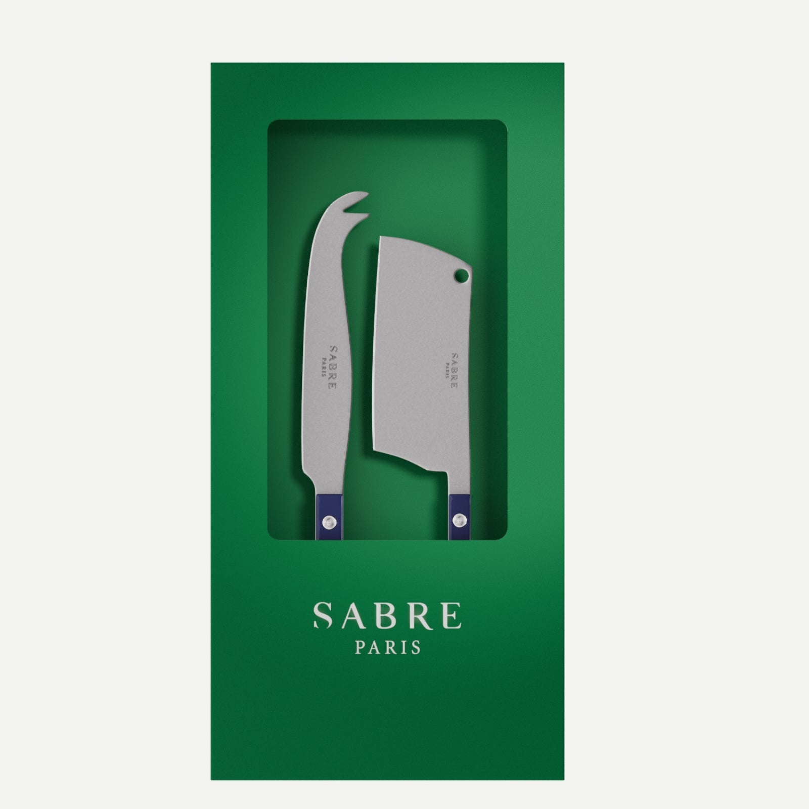 Bistrot Vintage Solid, Navy blue - Box of 2 cheese knives