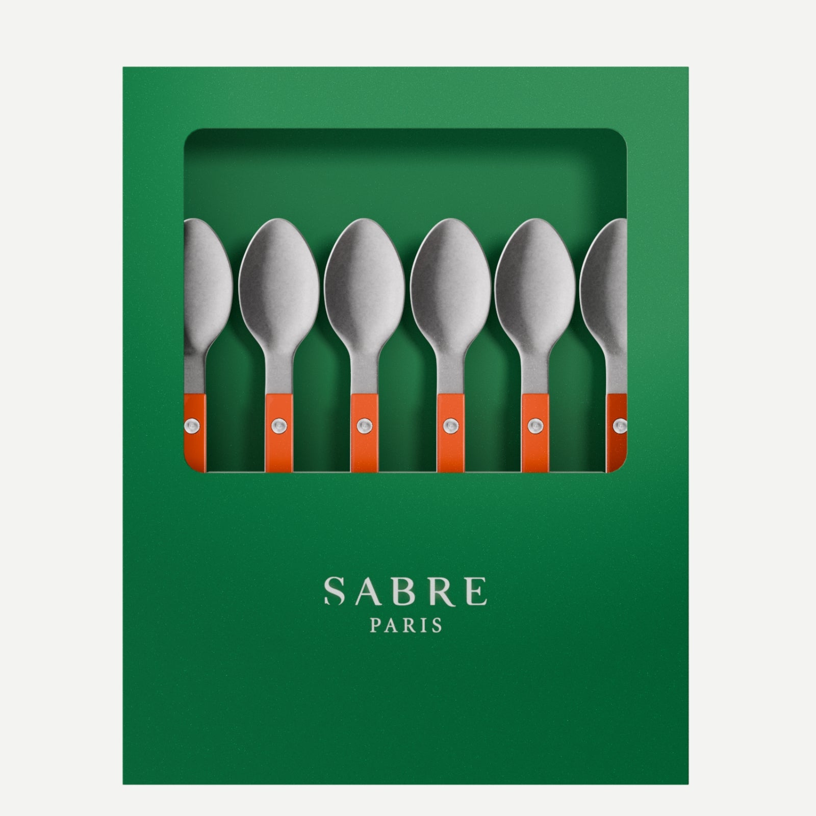 Bistrot Vintage Solid, Orange - Box mit 6 Espressolöffeln