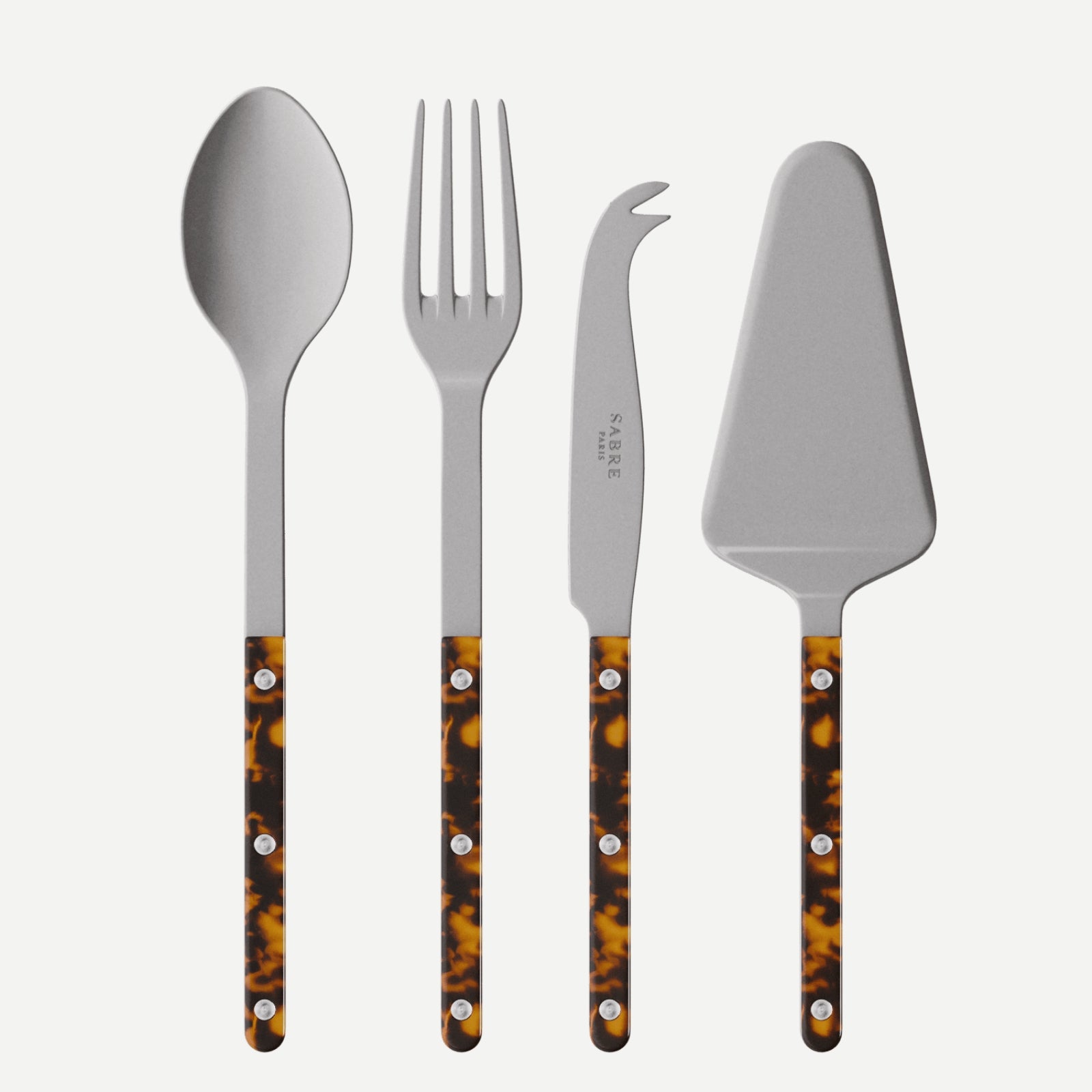 Bistrot Vintage Tortue, Effet Écaille - Set Les Essentiels Bistrot - ensemble de 4 couverts de service