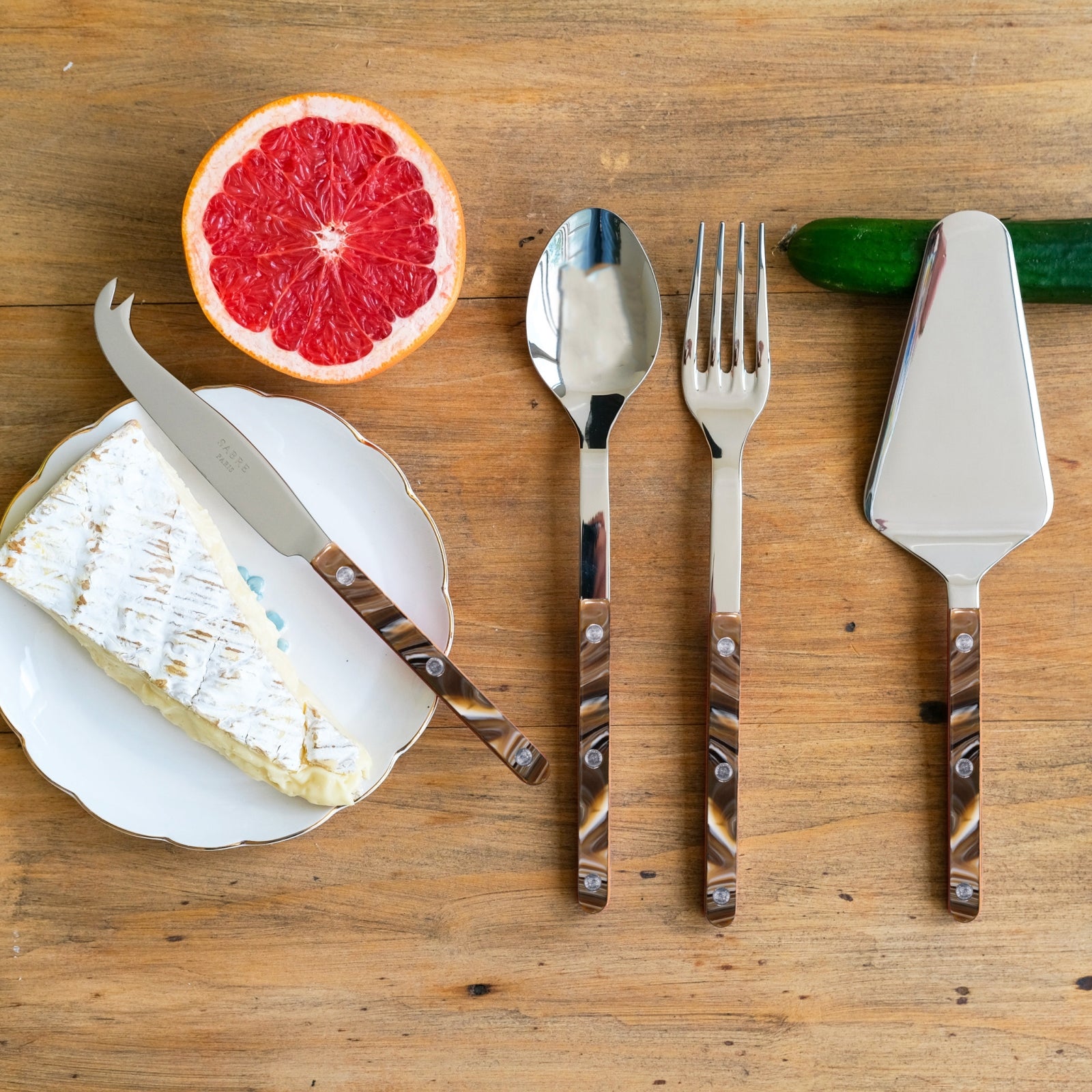 Bistrot Buffel, buffeleffect - set Les Essentiels Bistrot - geheel van 4 serveersets