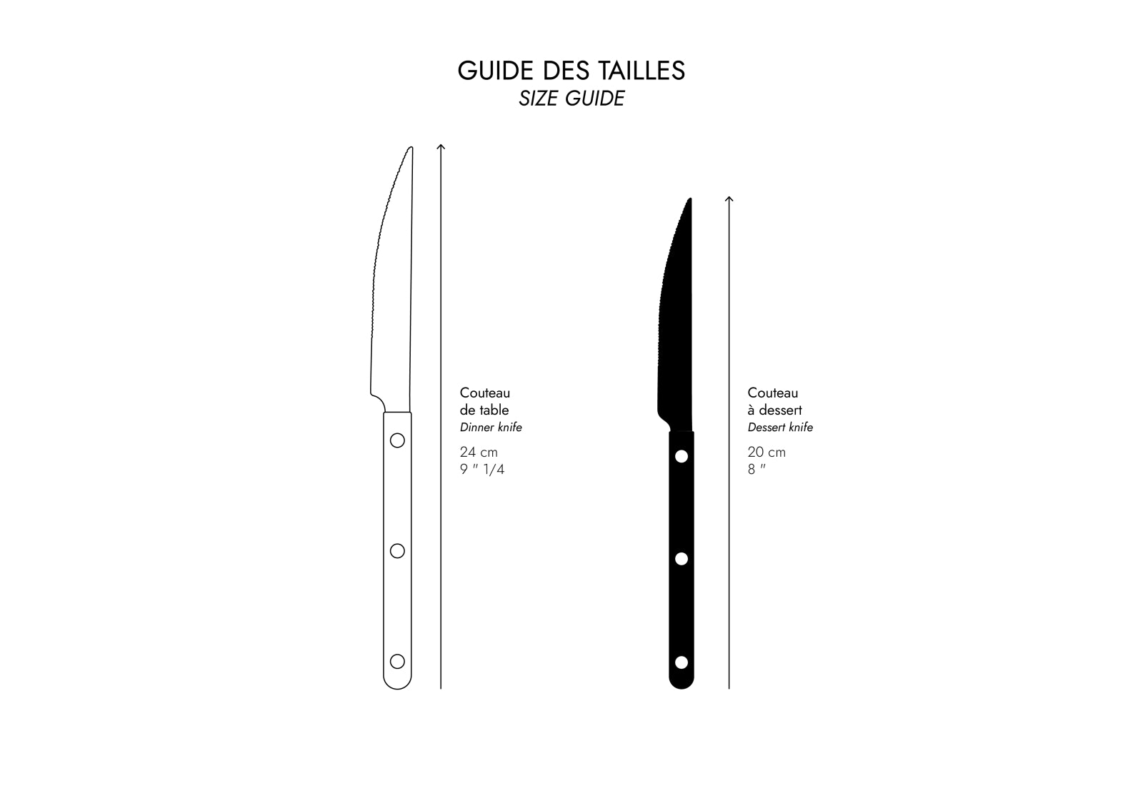 Bistrot Dune, Dune Noir - Couteau à dessert