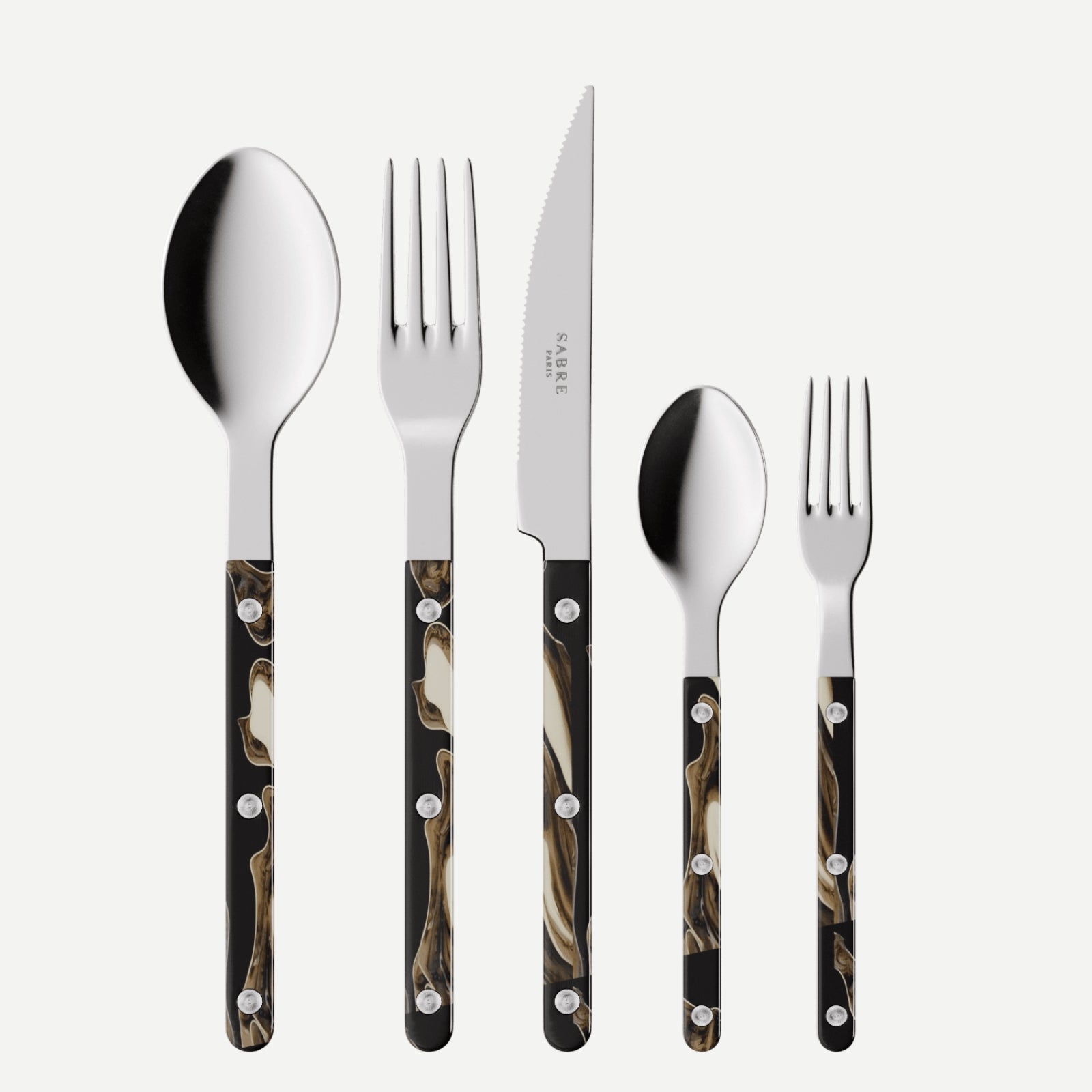 Bistrot Dune, Dune Noir - Set de 5 couverts de table