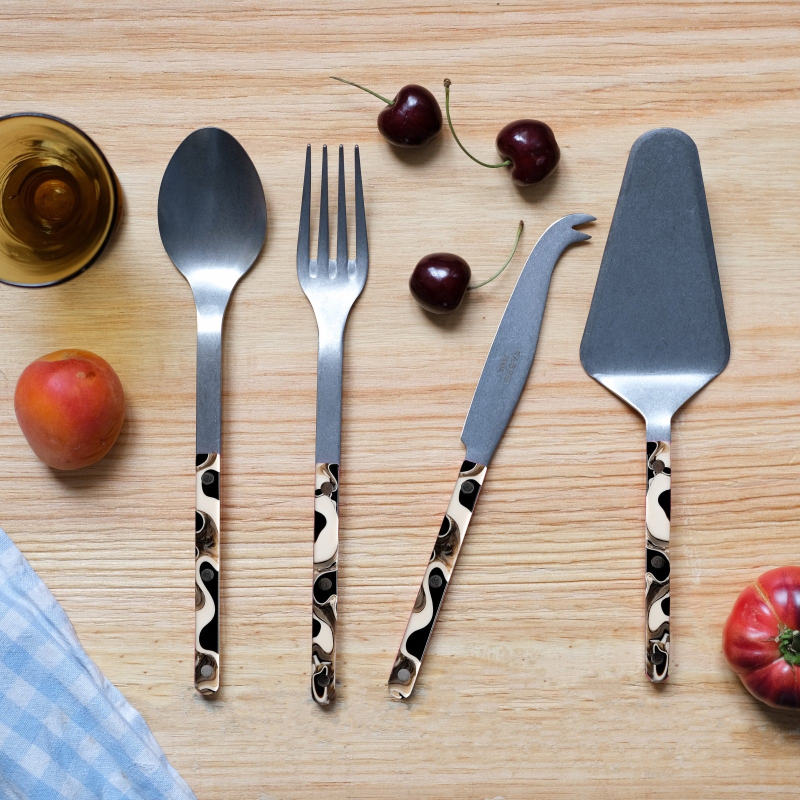 Bistrot Vintage Dune, Dune Noir - Set Les Essentiels Bistrot - ensemble de 4 couverts de service