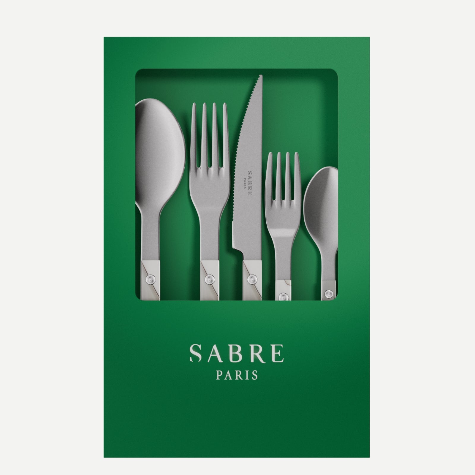 Bistrot Vintage Dune, Dune Ivoire - Coffret de 5 couverts de table