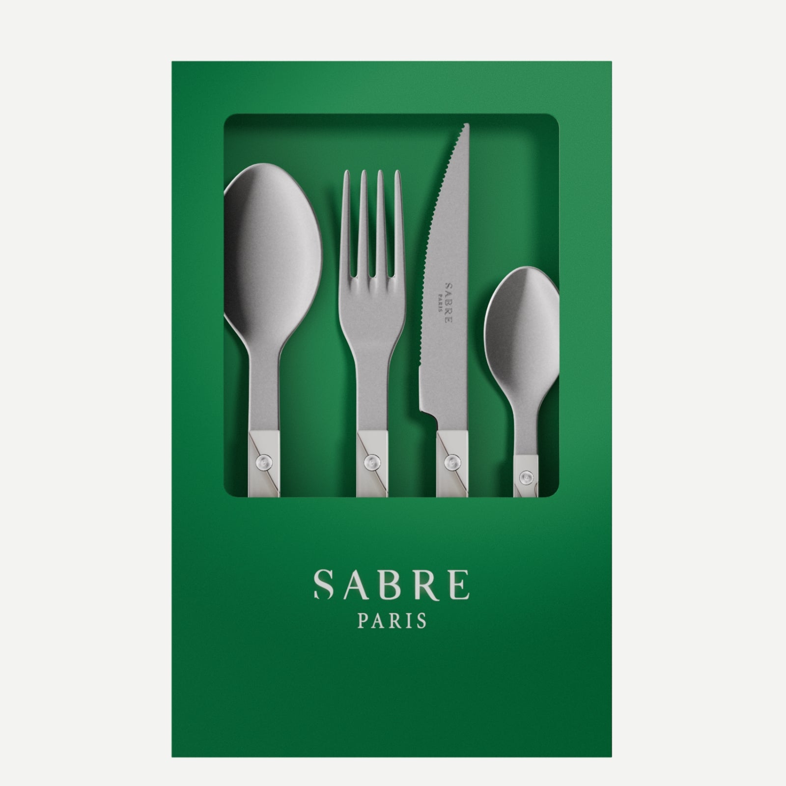 Bistrot Vintage Dune, Dune Ivoire - Coffret de 4 couverts de table