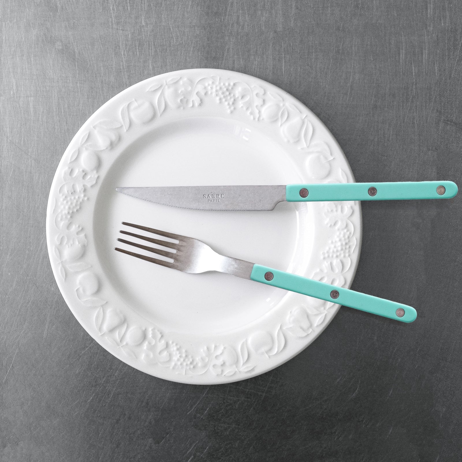 Bistrot vintage uni mat,Vert pastel