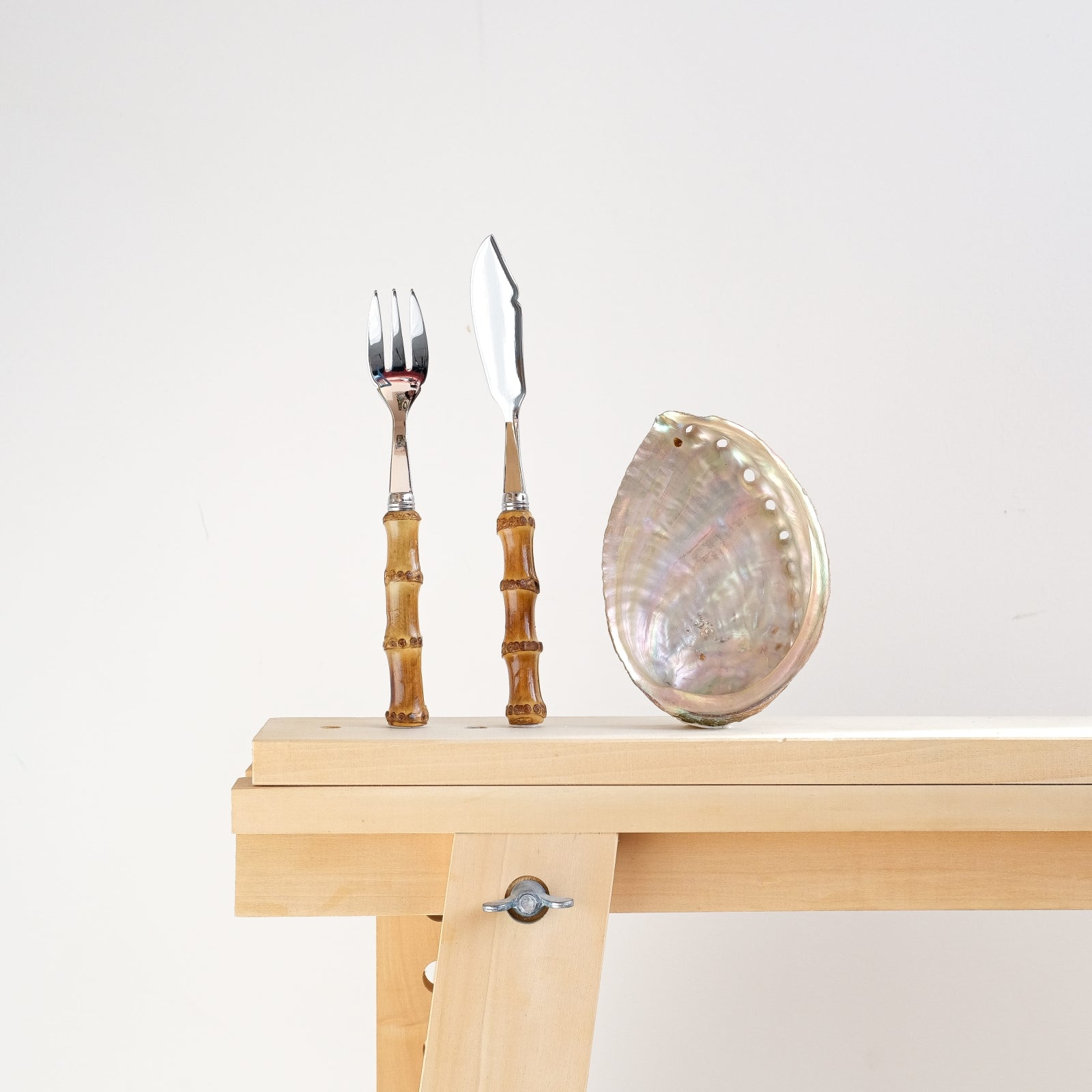 Panda, Bambou - Couverts à poisson