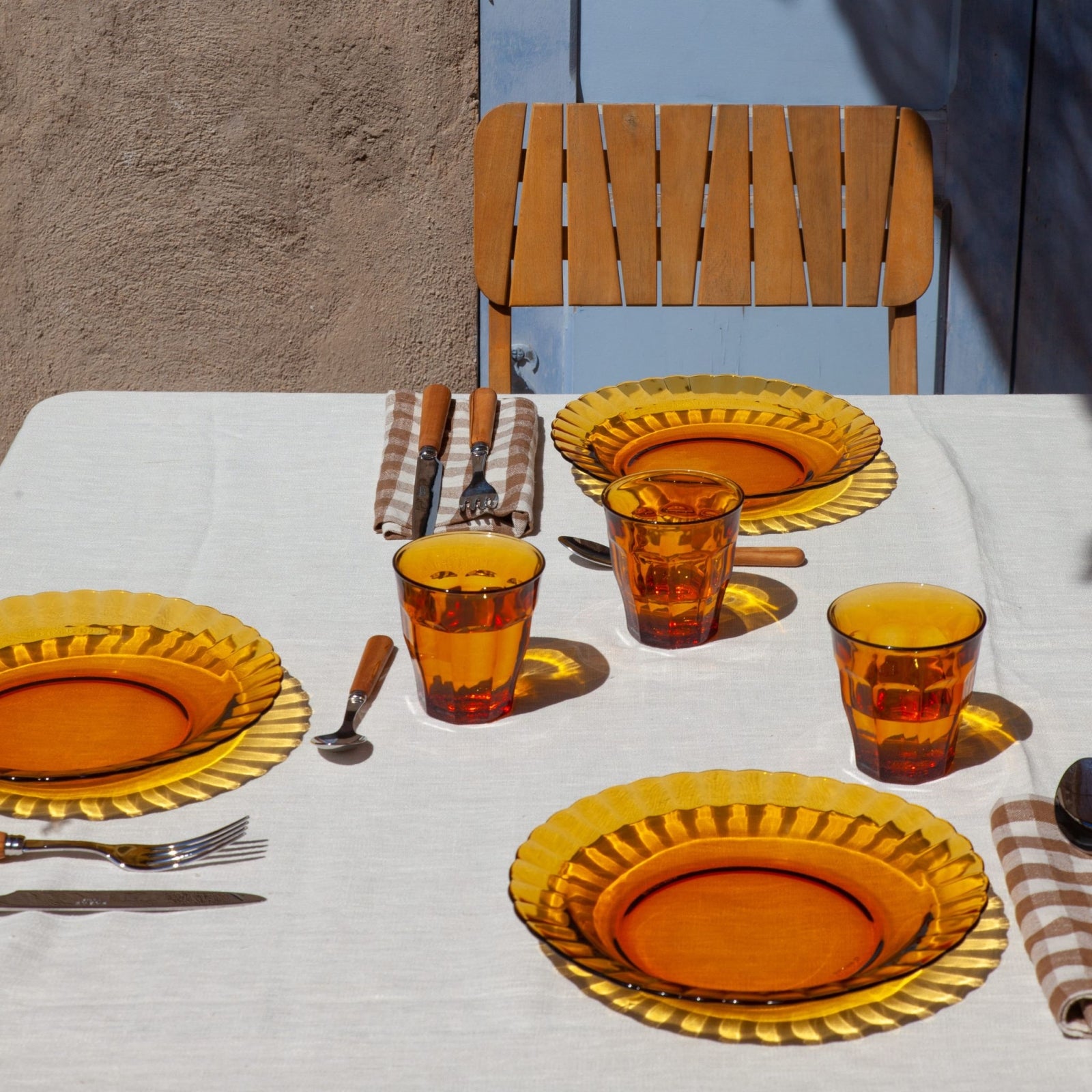 Lavandou, Bois d'olivier - Set de 5 couverts de table