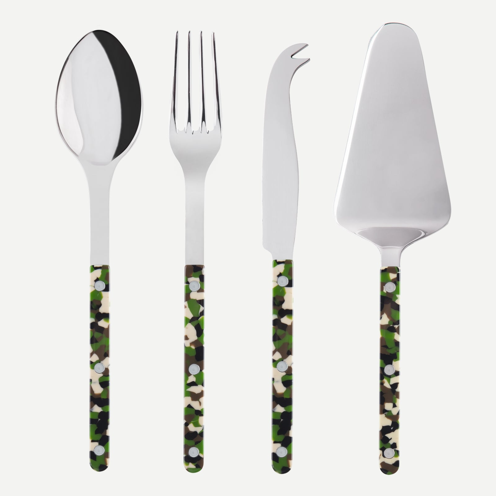 Bistrot Camouflage, Vert - Set Les Essentiels Bistrot - ensemble de 4 couverts de service