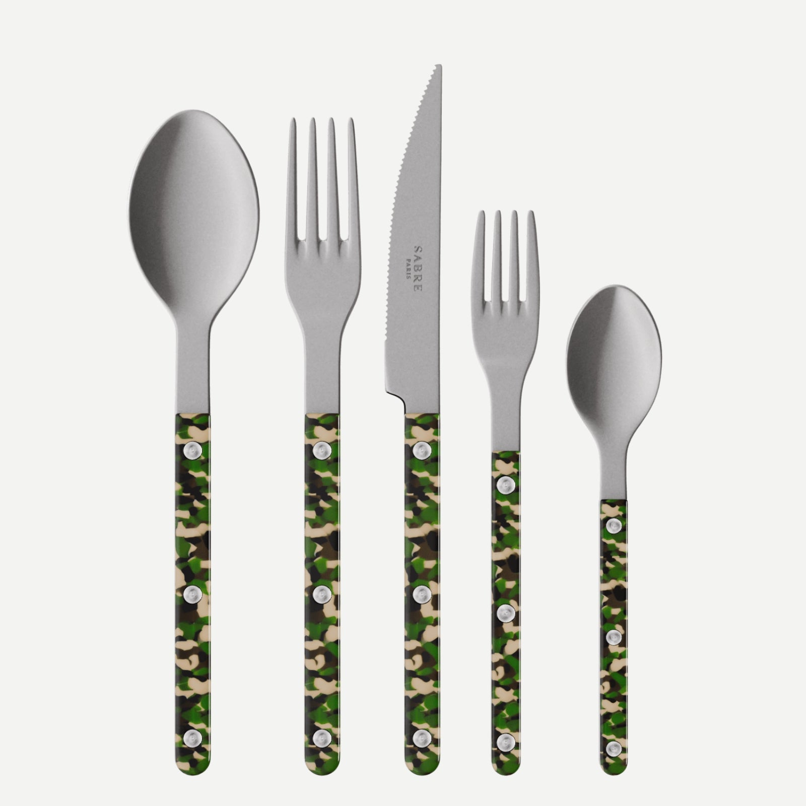 Bistrot Vintage Camouflage, Camouflage - 5 pieces cutlery set