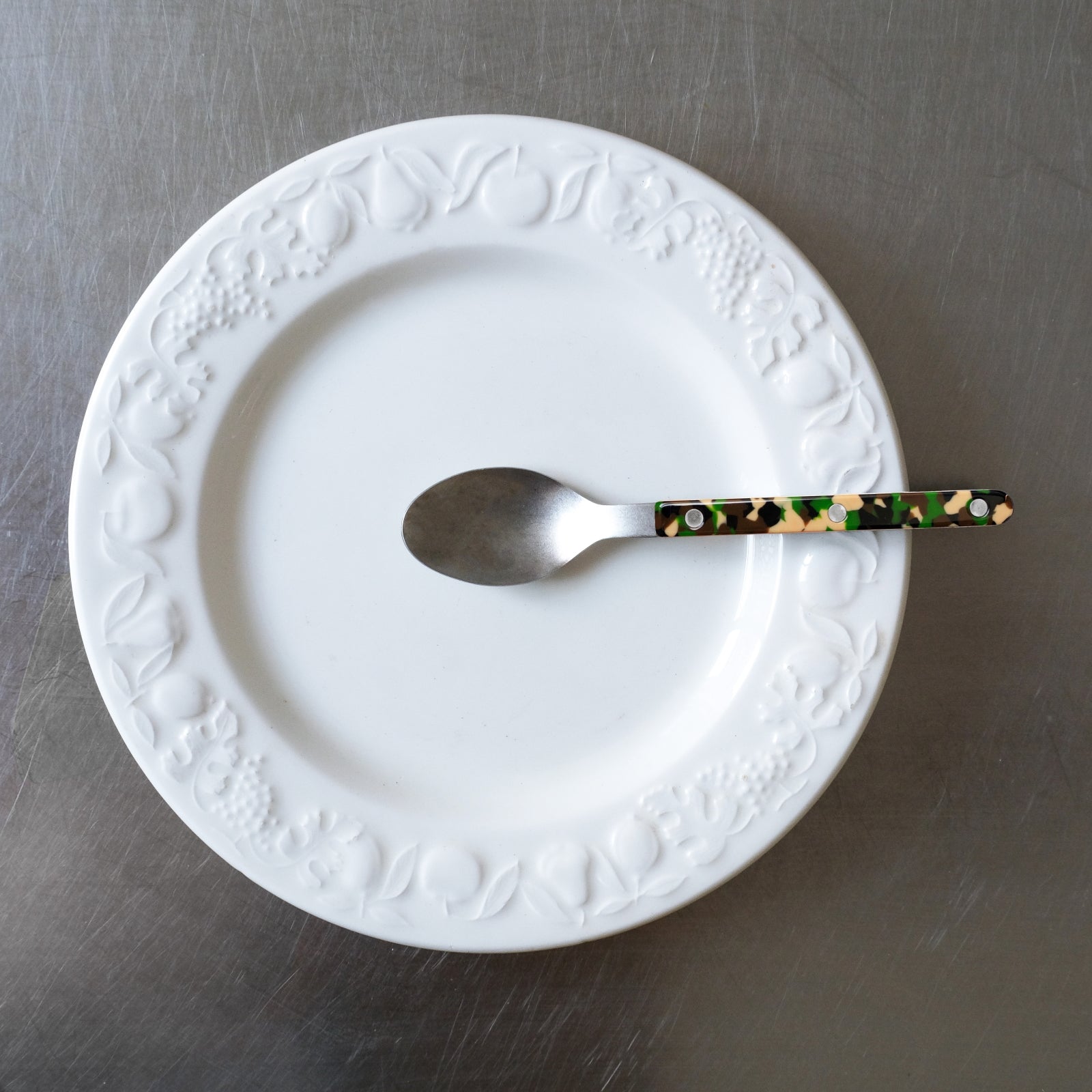 Bistrot Vintage Camouflage, Green - 24 pieces cutlery set