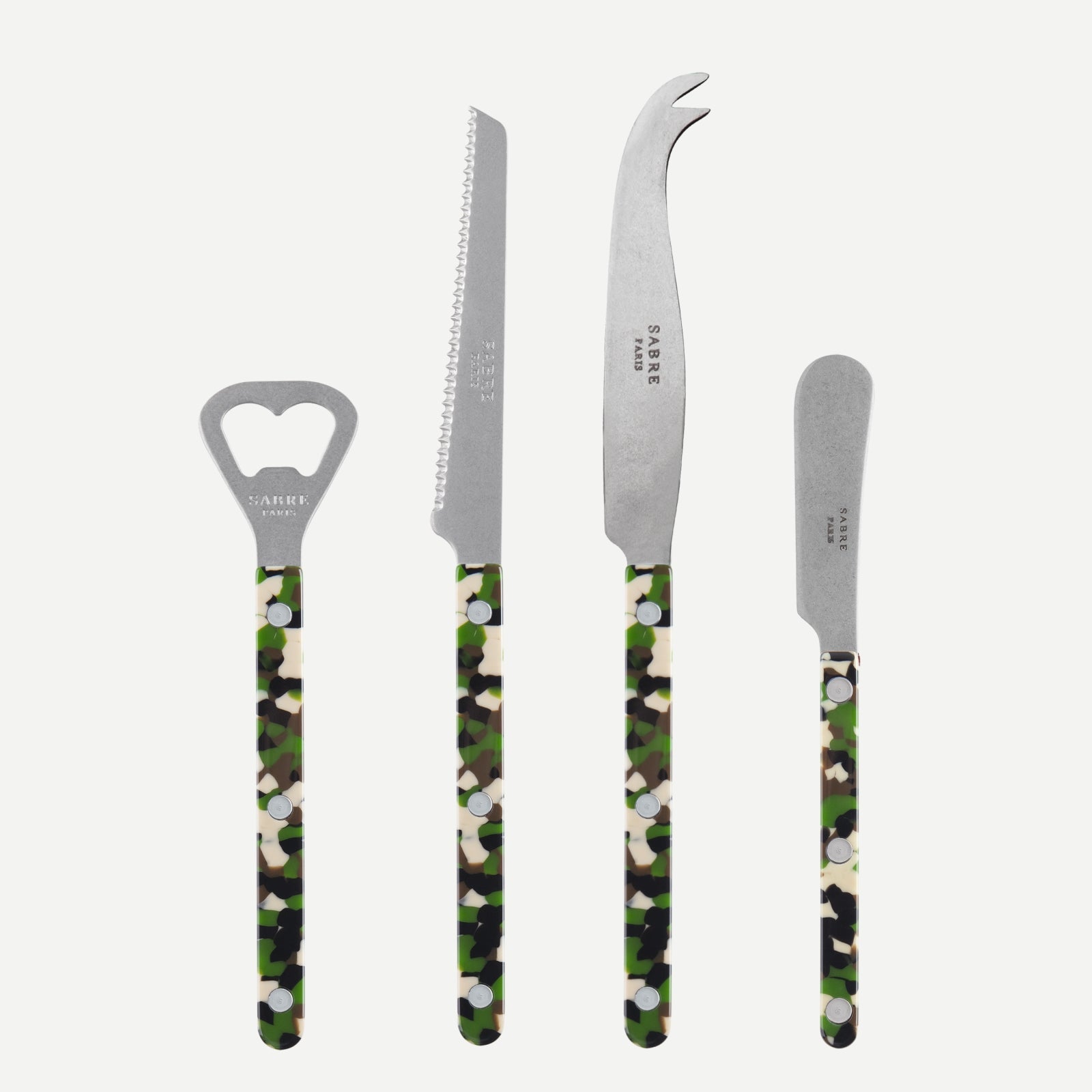 Bistrot Vintage Camouflage, Vert - Set apéro Bistrot