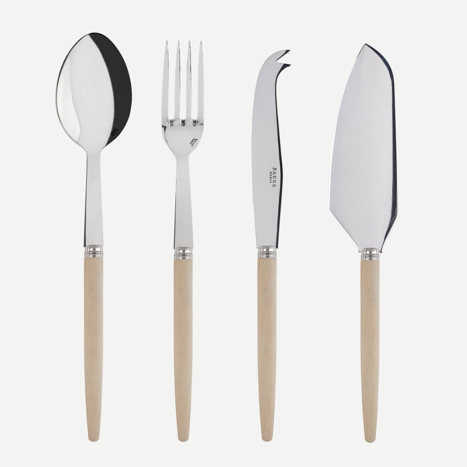 Jonc, Bois clair - Set Les Essentiels - ensemble de 4 couverts de service