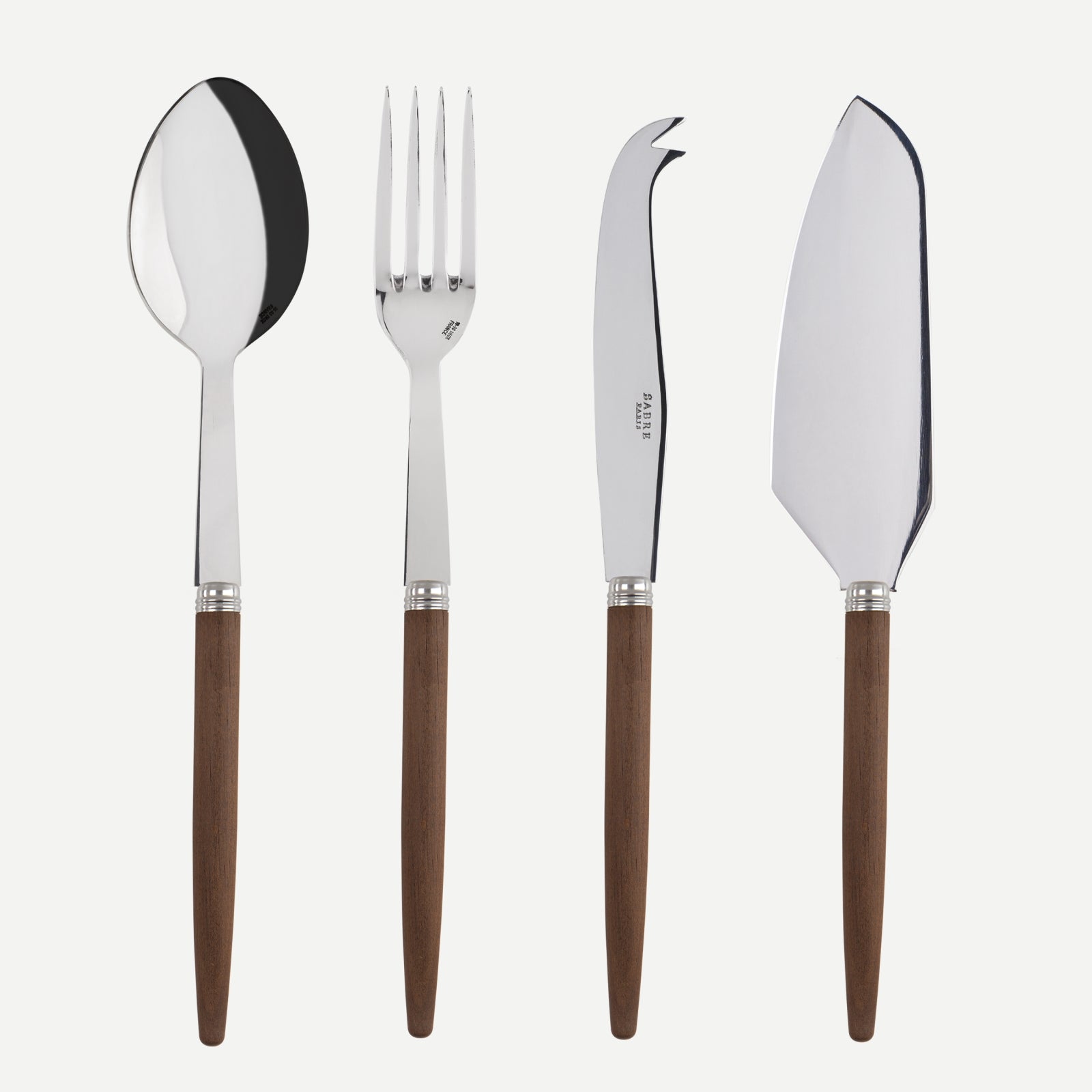 Jonc, Bois foncé - Set Les Essentiels - ensemble de 4 couverts de service