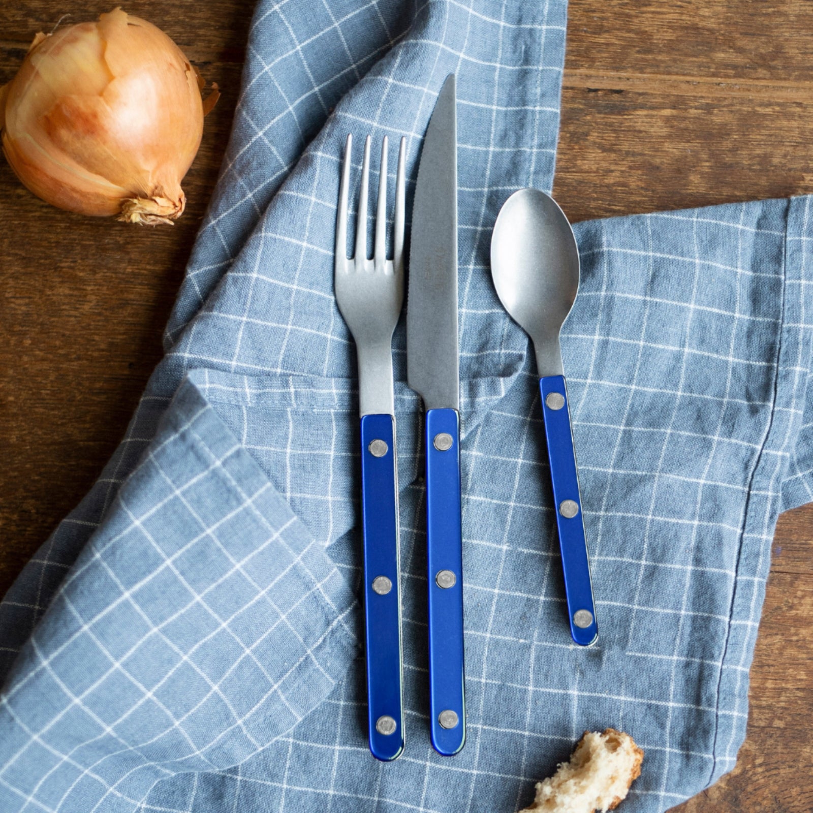 Bistrot Vintage Pearly, Bleu outremer - Ménagère 24 pièces