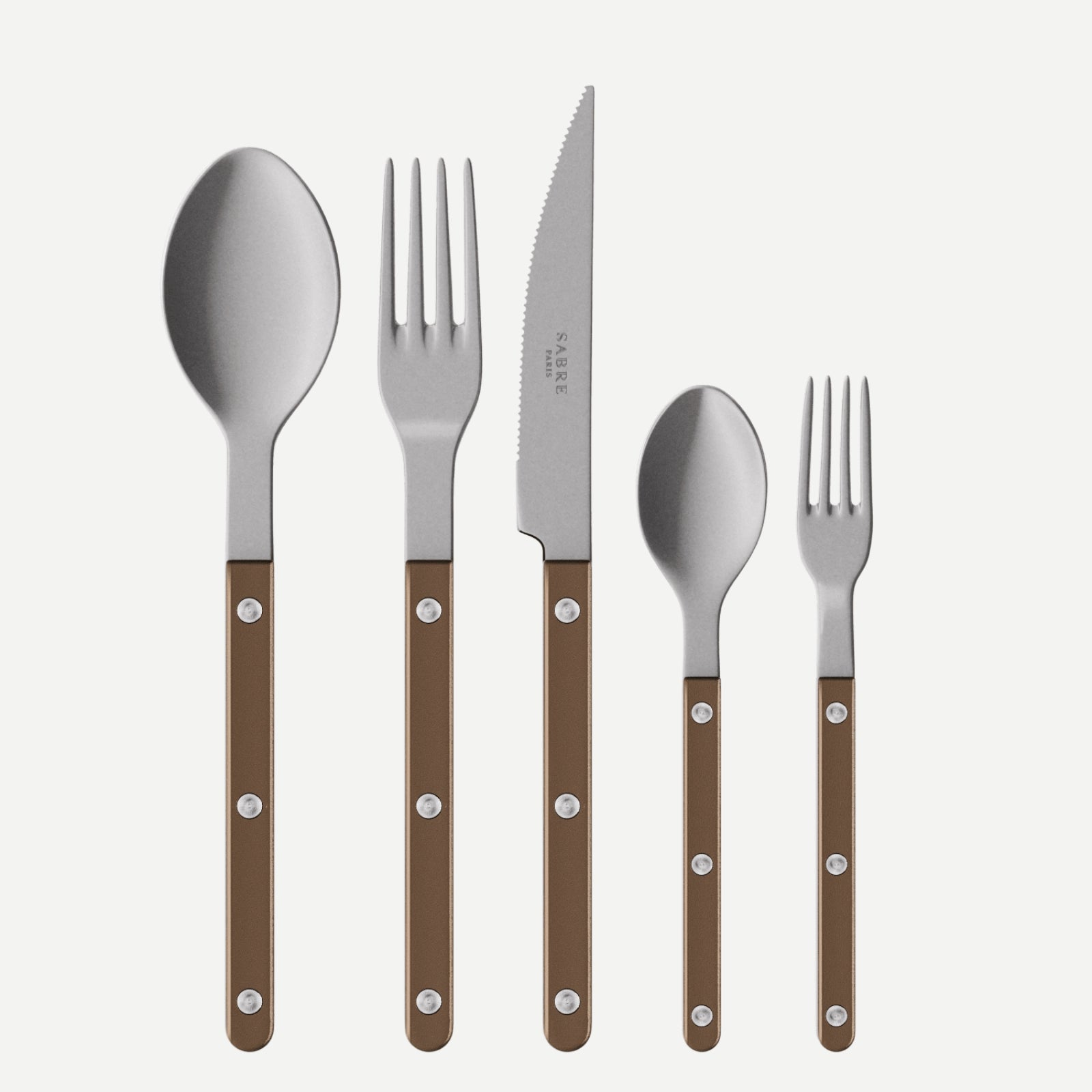 Bistrot Vintage Pearly, Brown - 5 pieces cutlery set