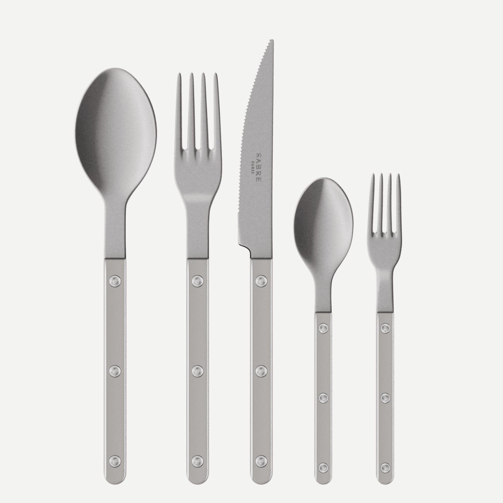 Bistrot Vintage Pearly, Grey - 5 pieces cutlery set