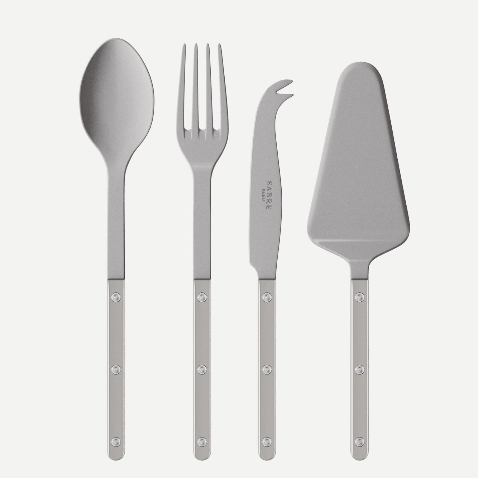 Bistrot Vintage Pearly, Gris - Set Les Essentiels Bistrot - ensemble de 4 couverts de service