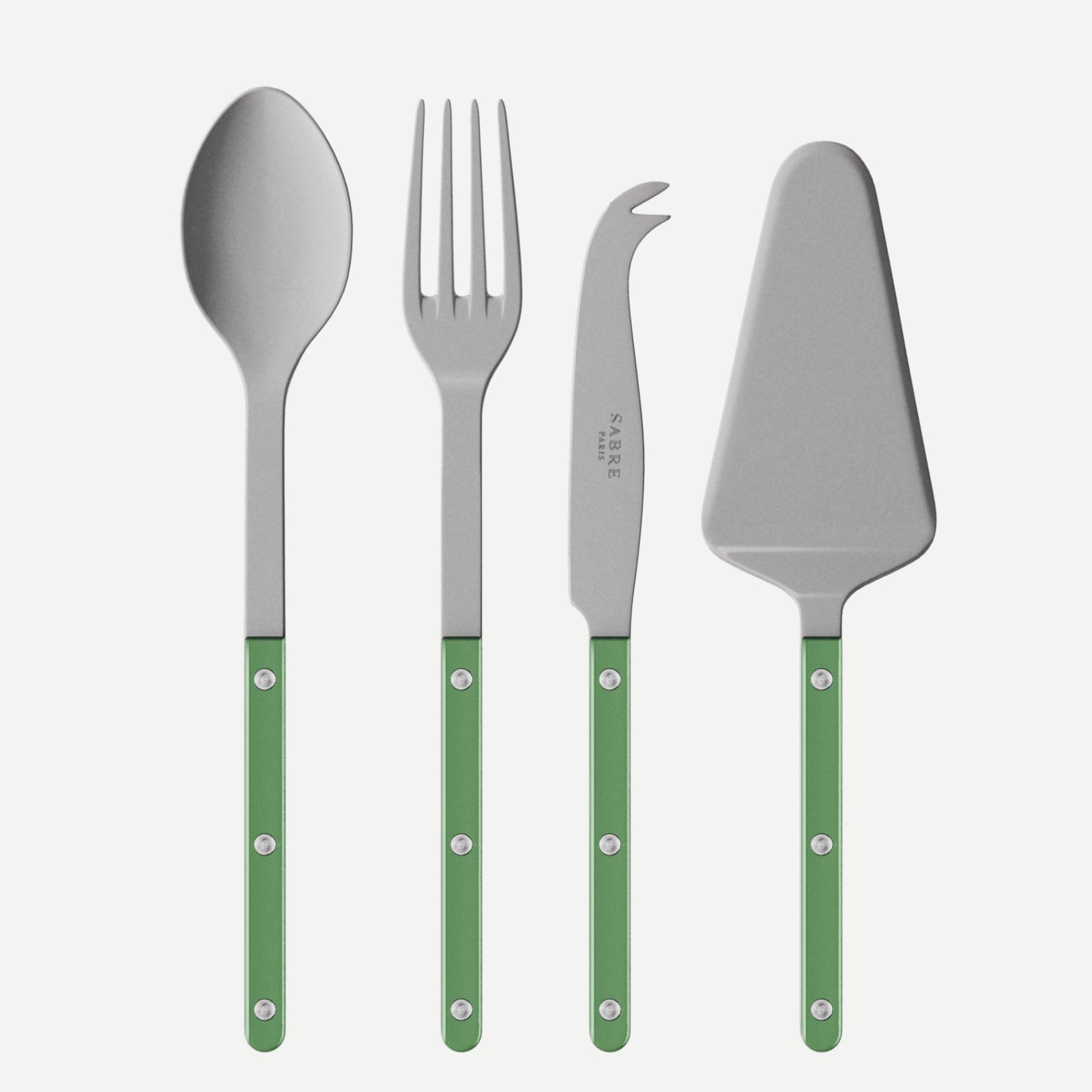 Bistrot Vintage Pearly, Vert jardin - Set Les Essentiels Bistrot - ensemble de 4 couverts de service