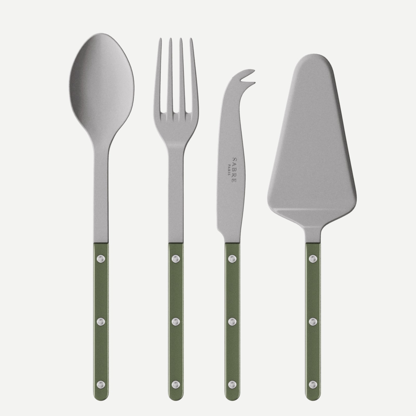 Bistrot Vintage Pearly, Vert foncé - Set Les Essentiels Bistrot - ensemble de 4 couverts de service