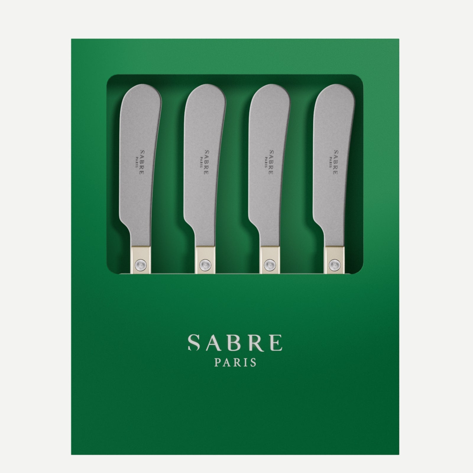 Bistrot Vintage Pearly, Nacre - Coffret de 4 tartineurs