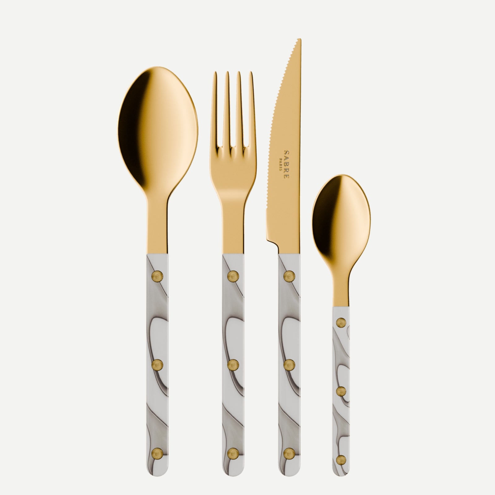 Bistrot Gold Dune, Dune Ellfendben - Besteckset - 4-teilig