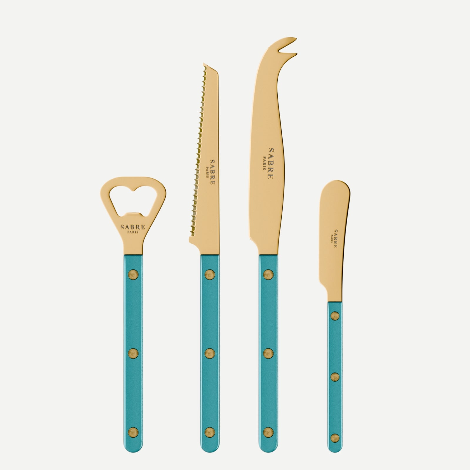 Bistrot Gold Pearly, Turquoise - Set apéro Bistrot