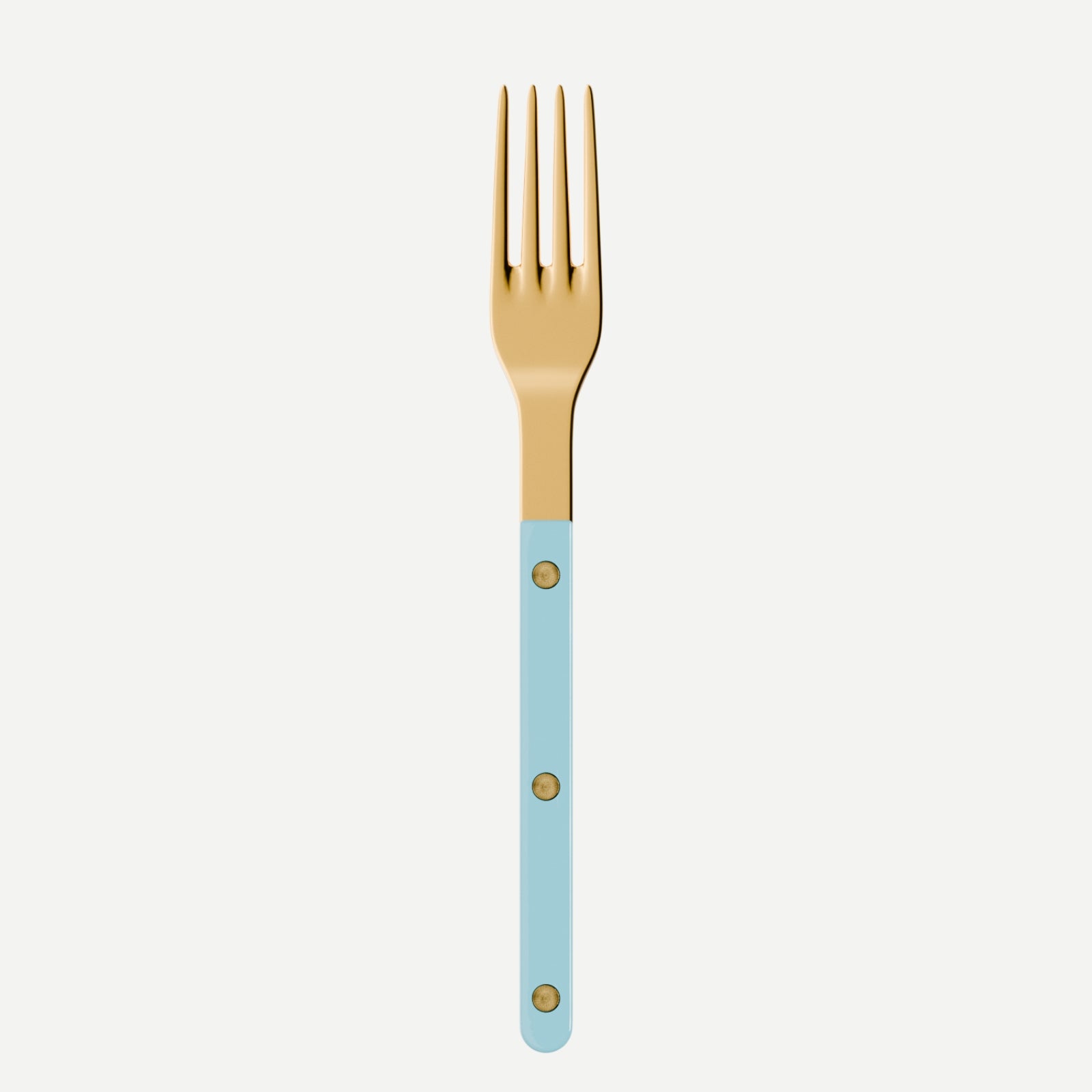 Bistrot Gold Uni, Bleu pastel - Fourchette de table