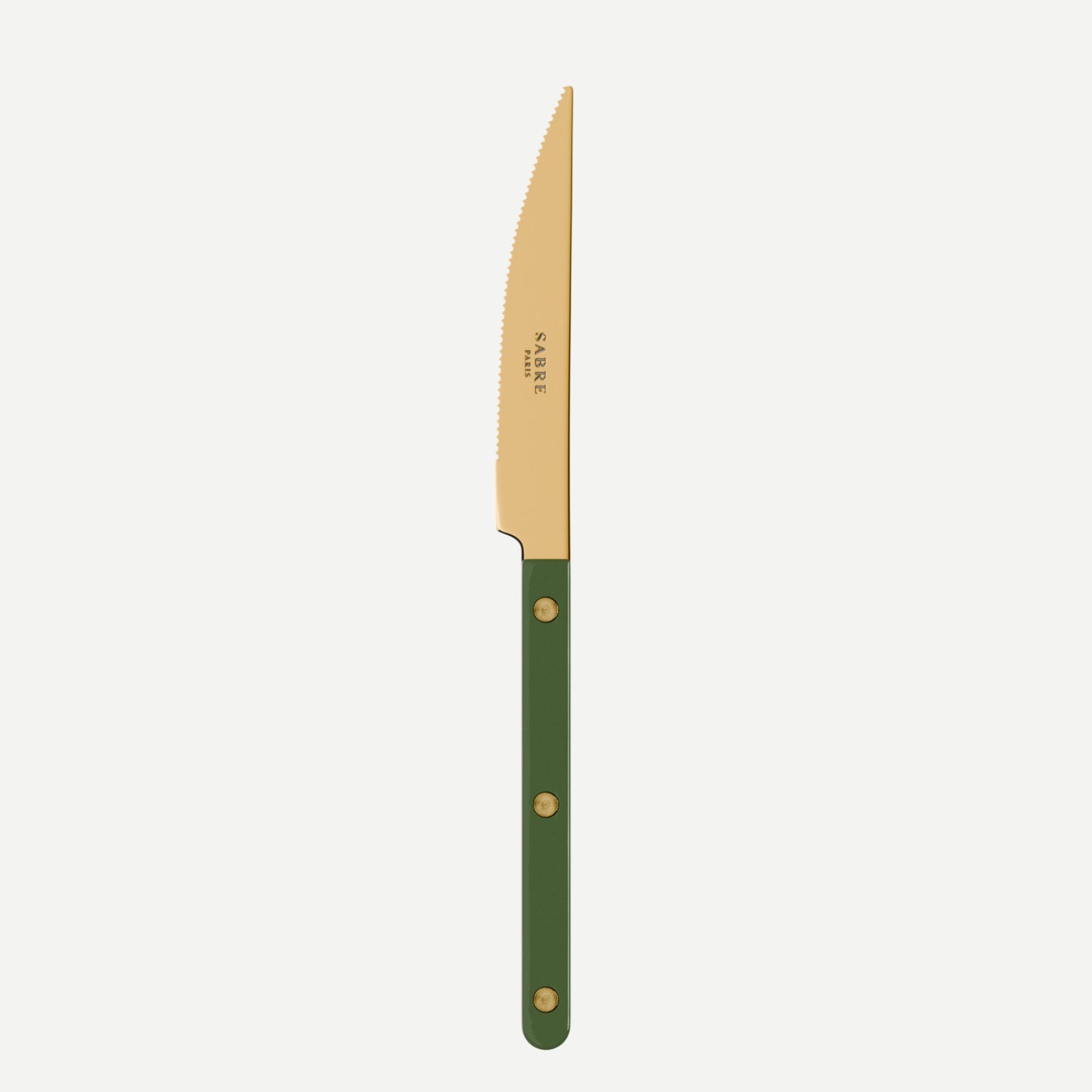 Bistrot Gold Uni, Vert - Couteau de table