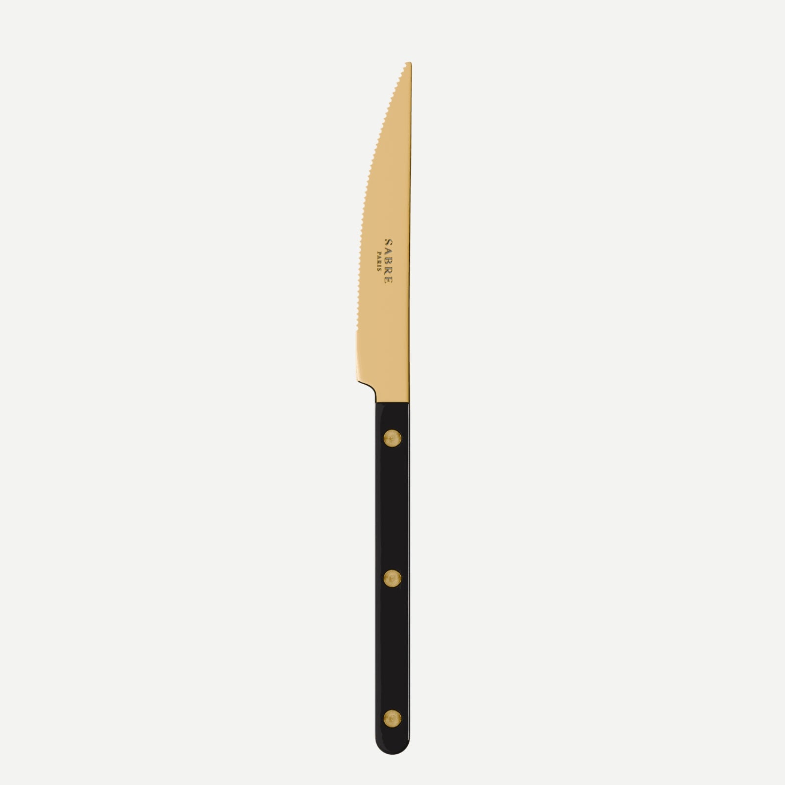 Bistrot Gold Solid, Schwarz - Tafelmesser